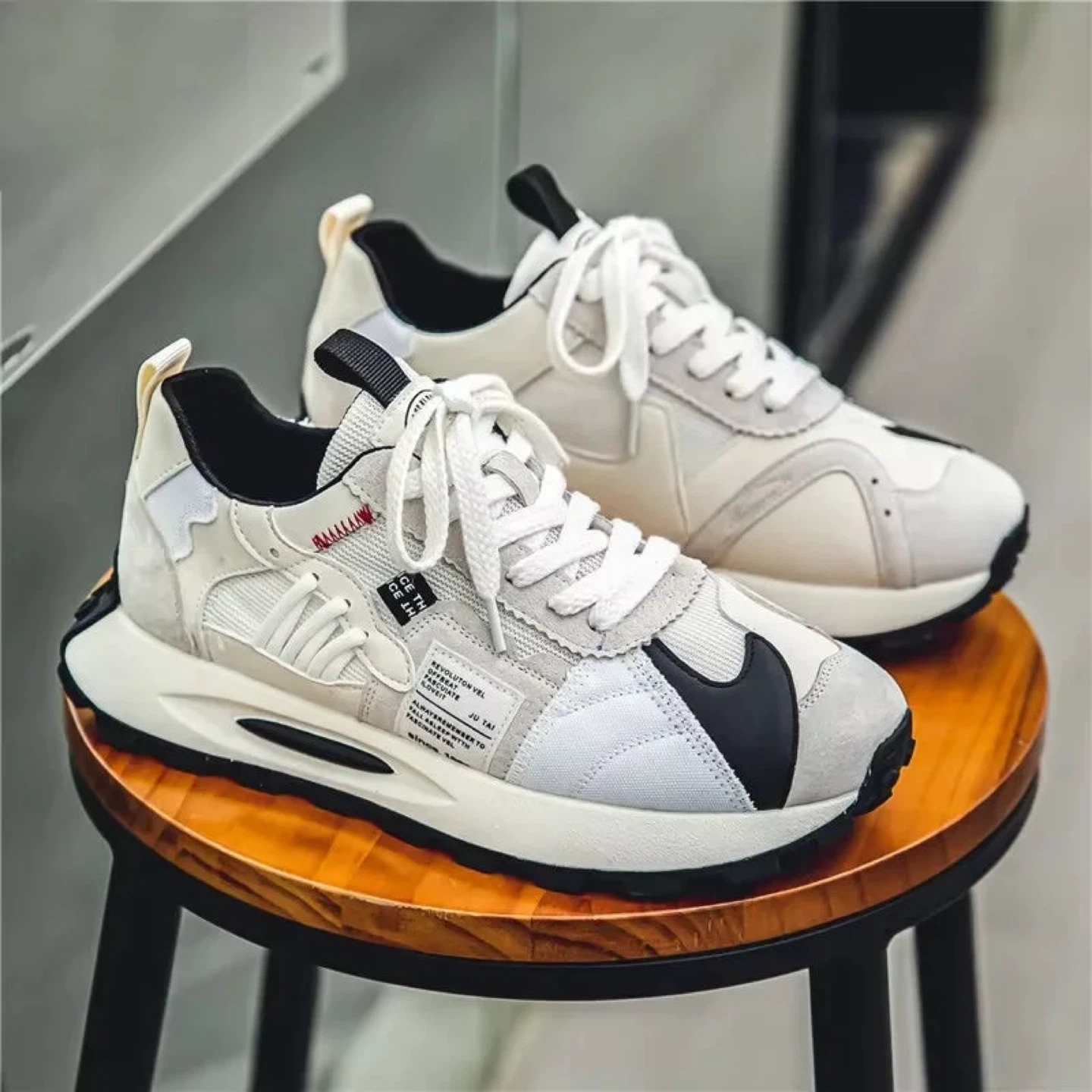 Men's Multi-Color Patchwork Sneakers - photo 2