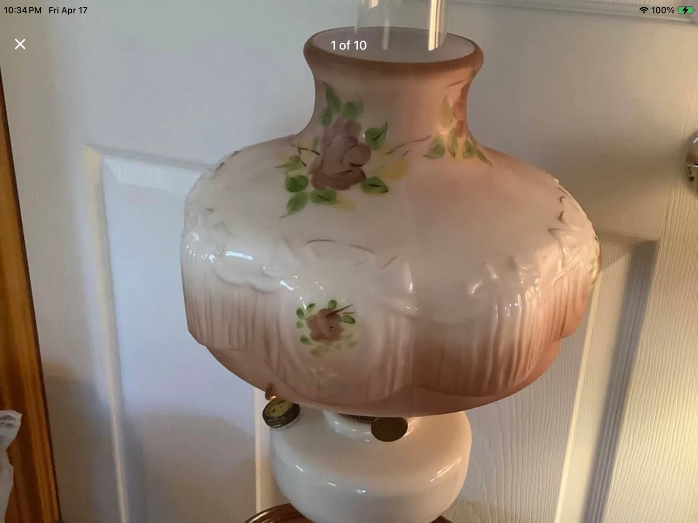 Vtg Aladdin Alacite Simplicity Rose Gold Oil Lamp 🐞