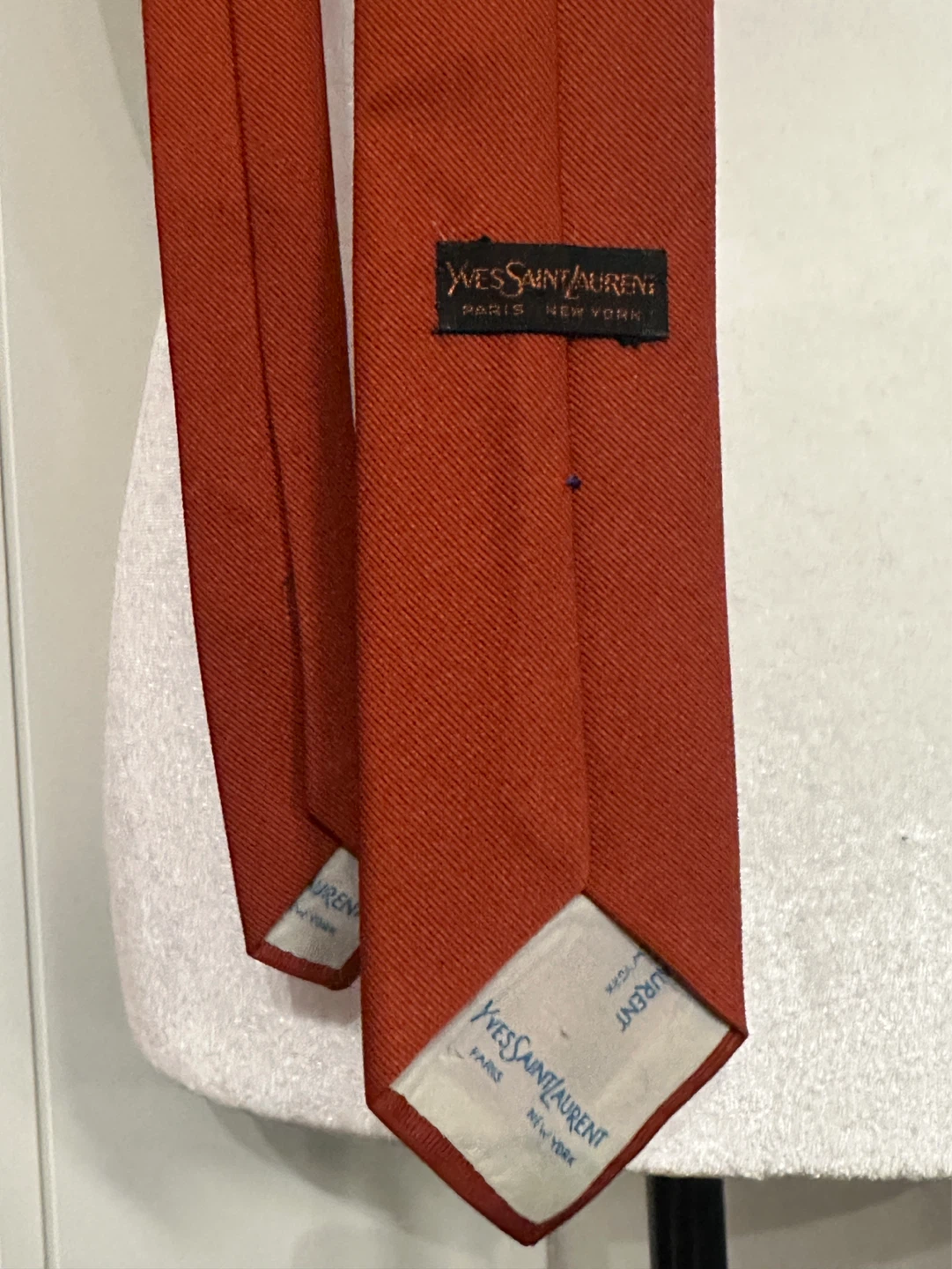 Vintage Yves Saint Laurent orange brick Tie - photo 3
