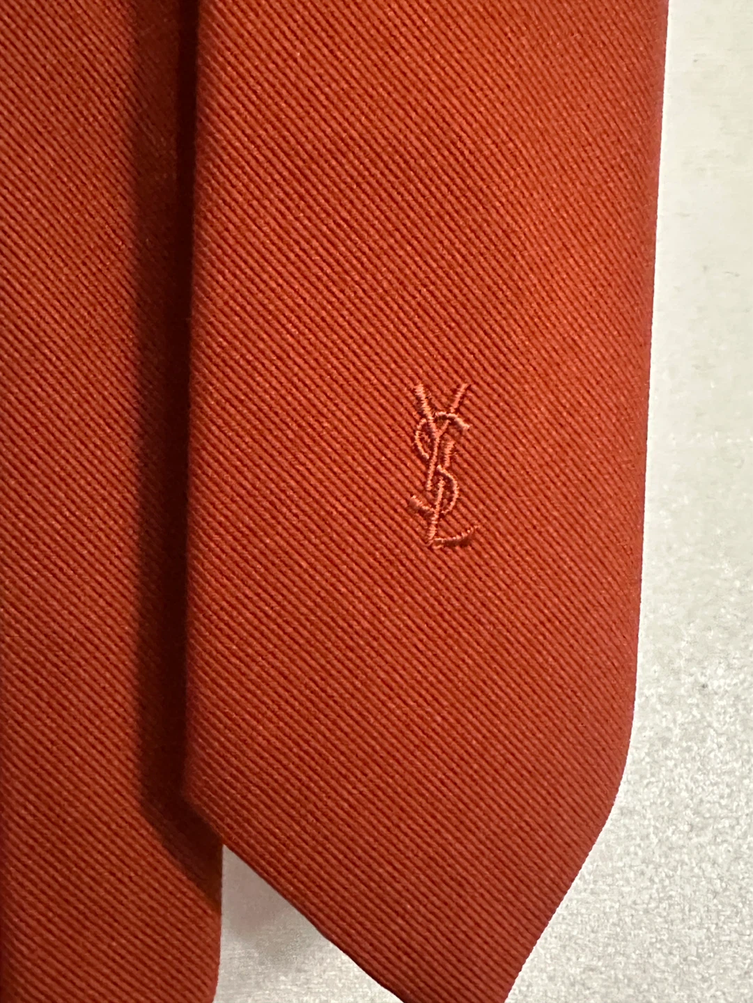 Vintage Yves Saint Laurent orange brick Tie - photo 2