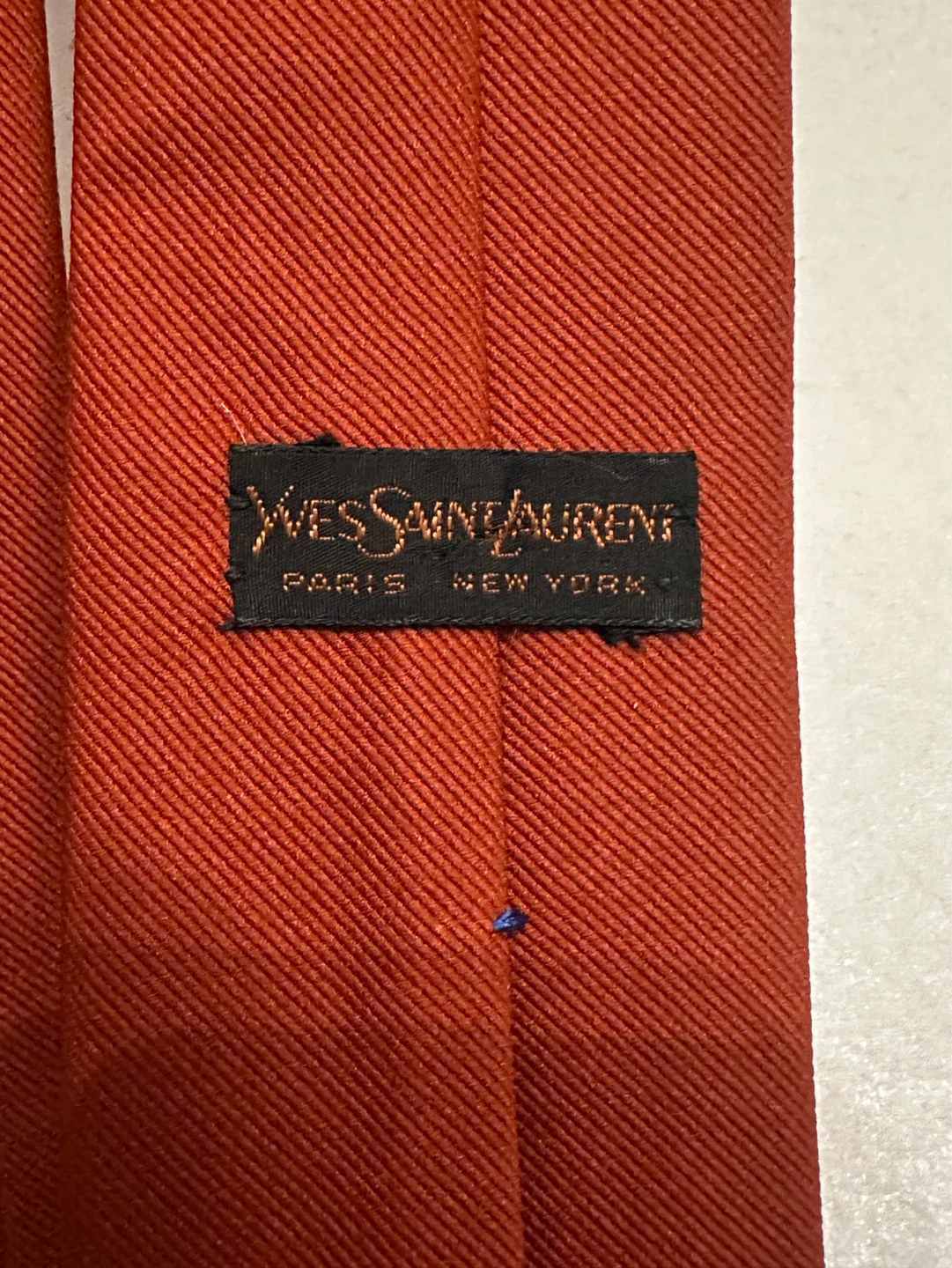 Vintage Yves Saint Laurent orange brick Tie - photo 4