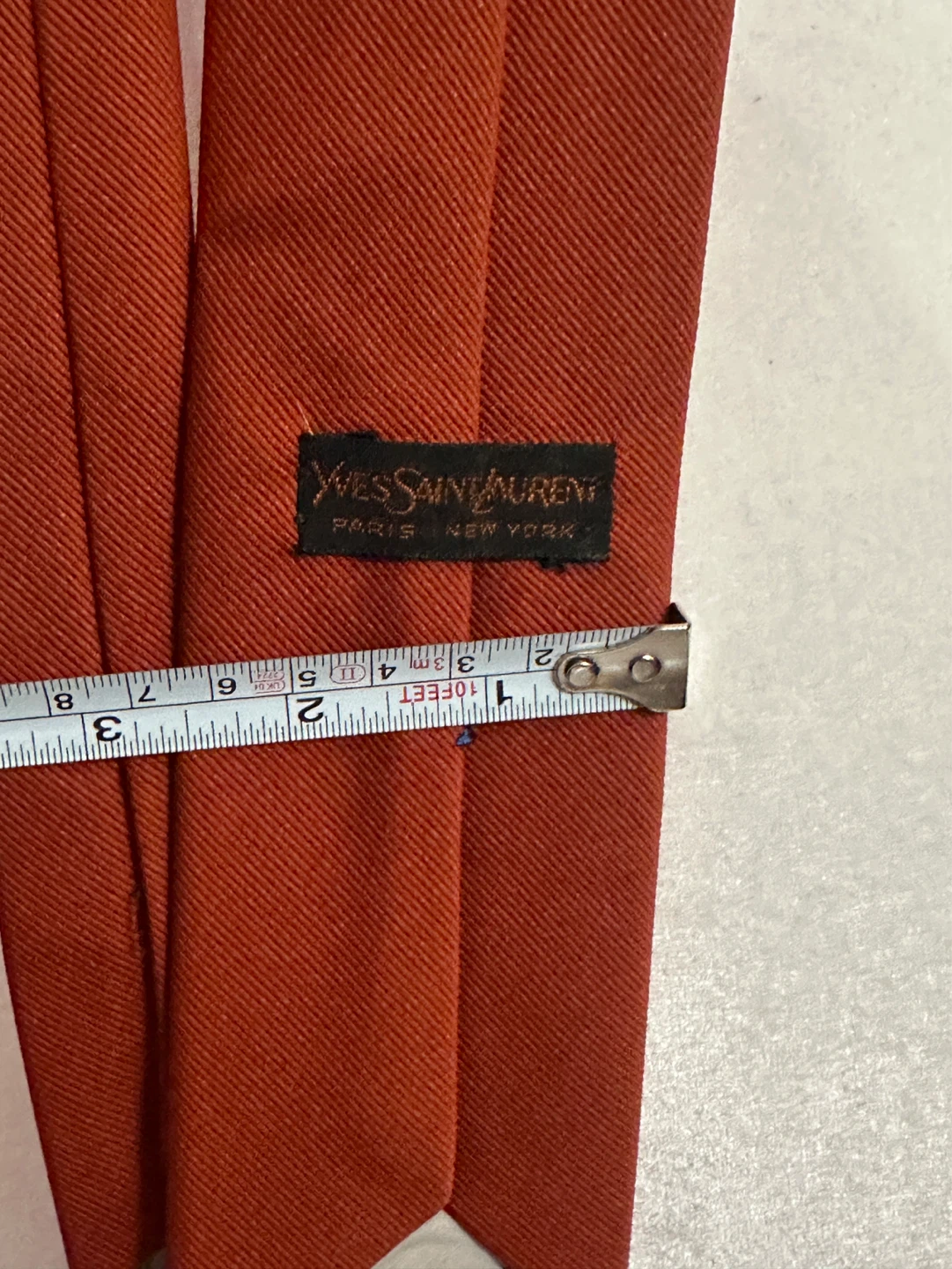 Vintage Yves Saint Laurent orange brick Tie - photo 5