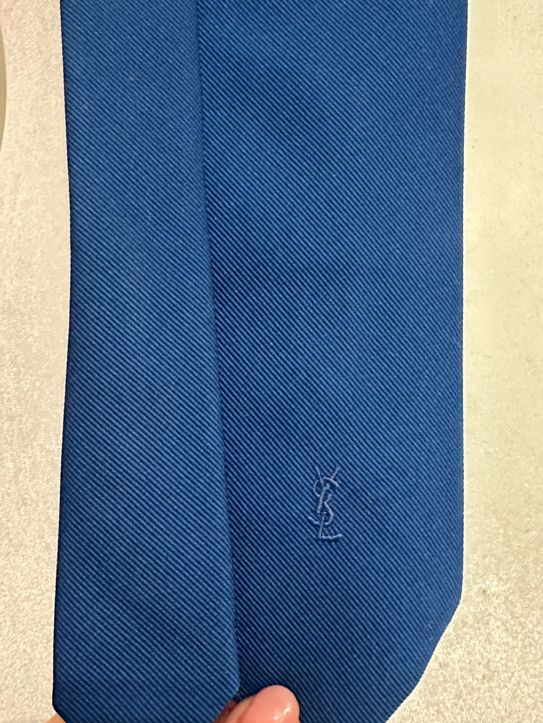 Vintage Yves Saint Laurent Royal Blue Silk Tie - photo 3