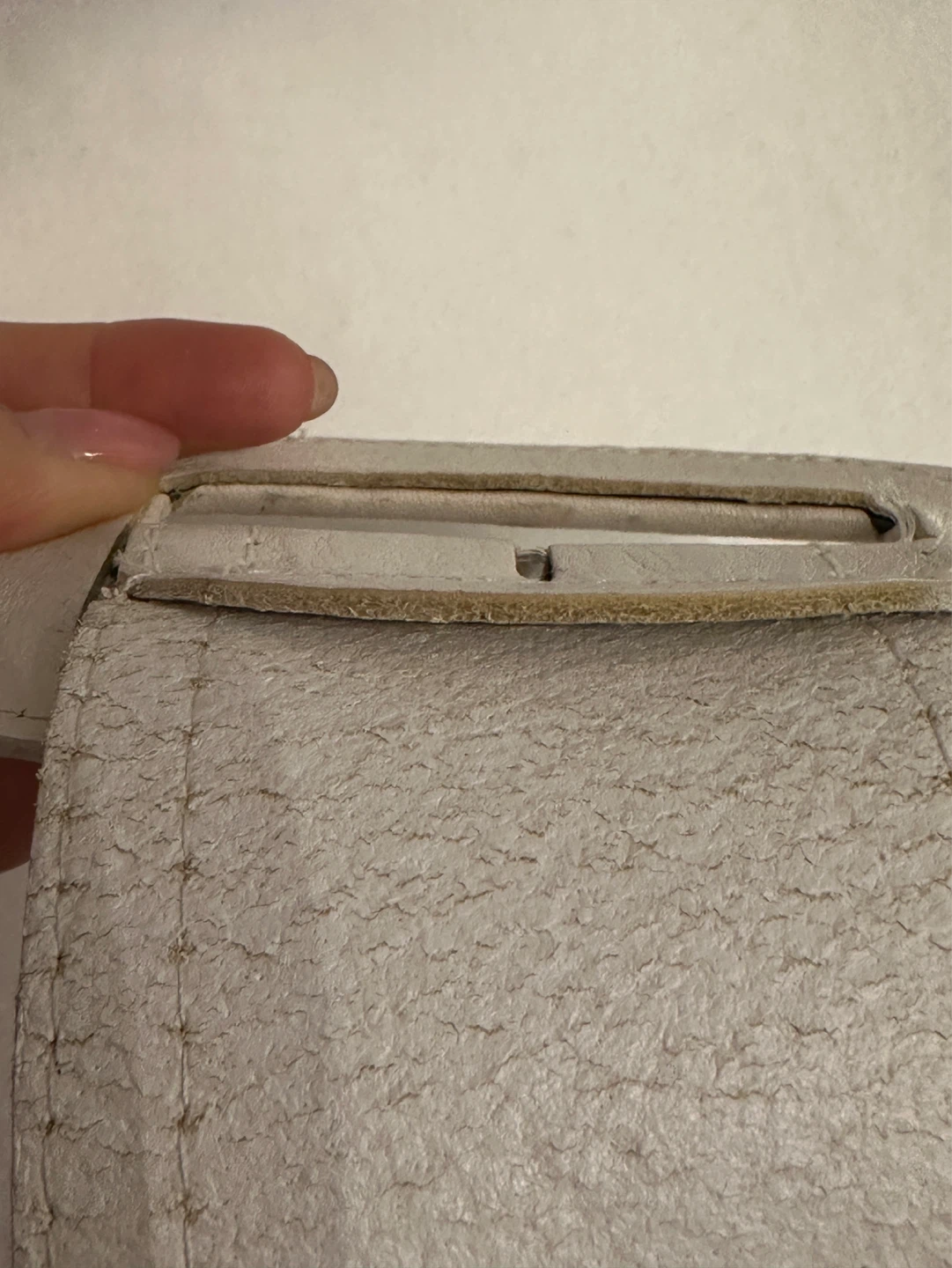 Vintage Holt Renfrew White Leather Wide Belt size S - photo 5