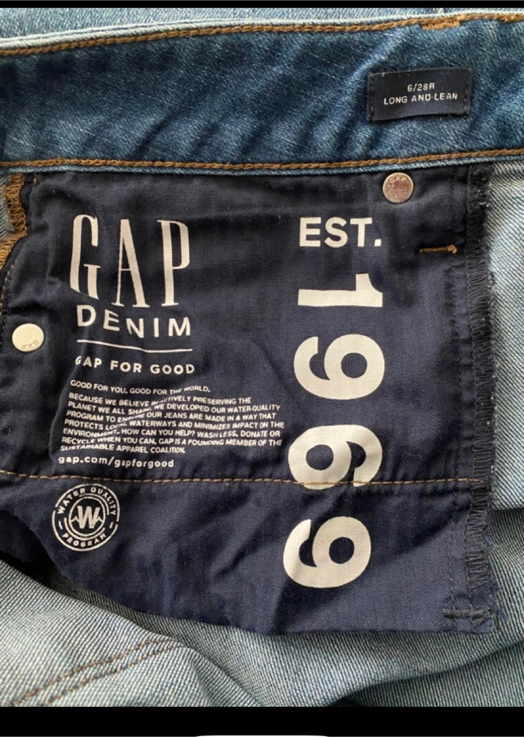 GAP Denim "Long and Lean" Jeans - Size 6/28R - photo 3