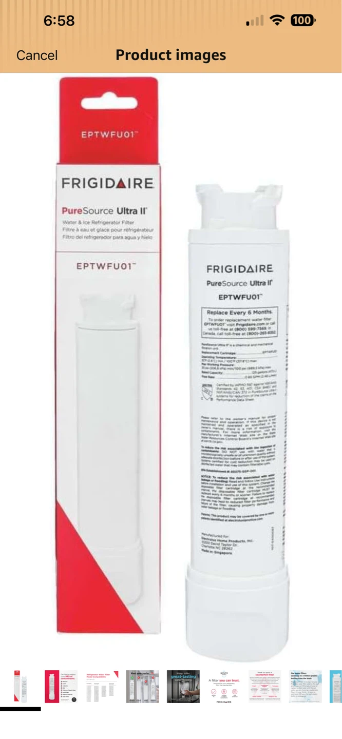 NEW! Frigidaire PureSource Ultra II EPTWFU01 Water Filter - photo 2