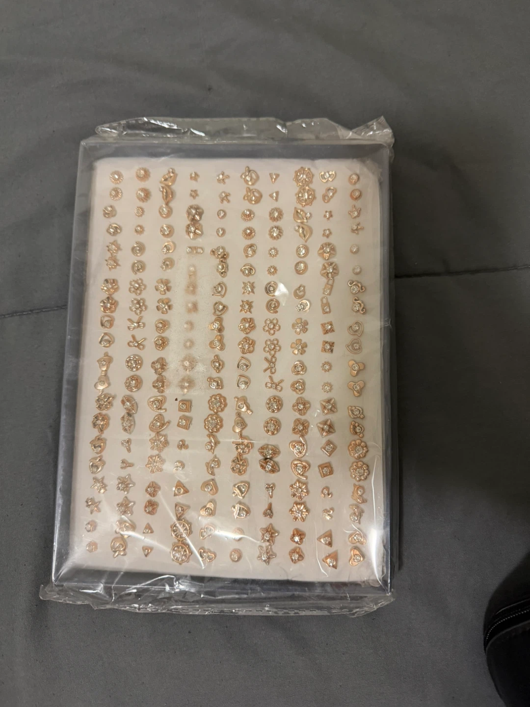 Gold Stud Earrings Set - 100 pairs