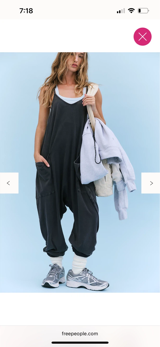 Free People Movement Black hot shot onsie