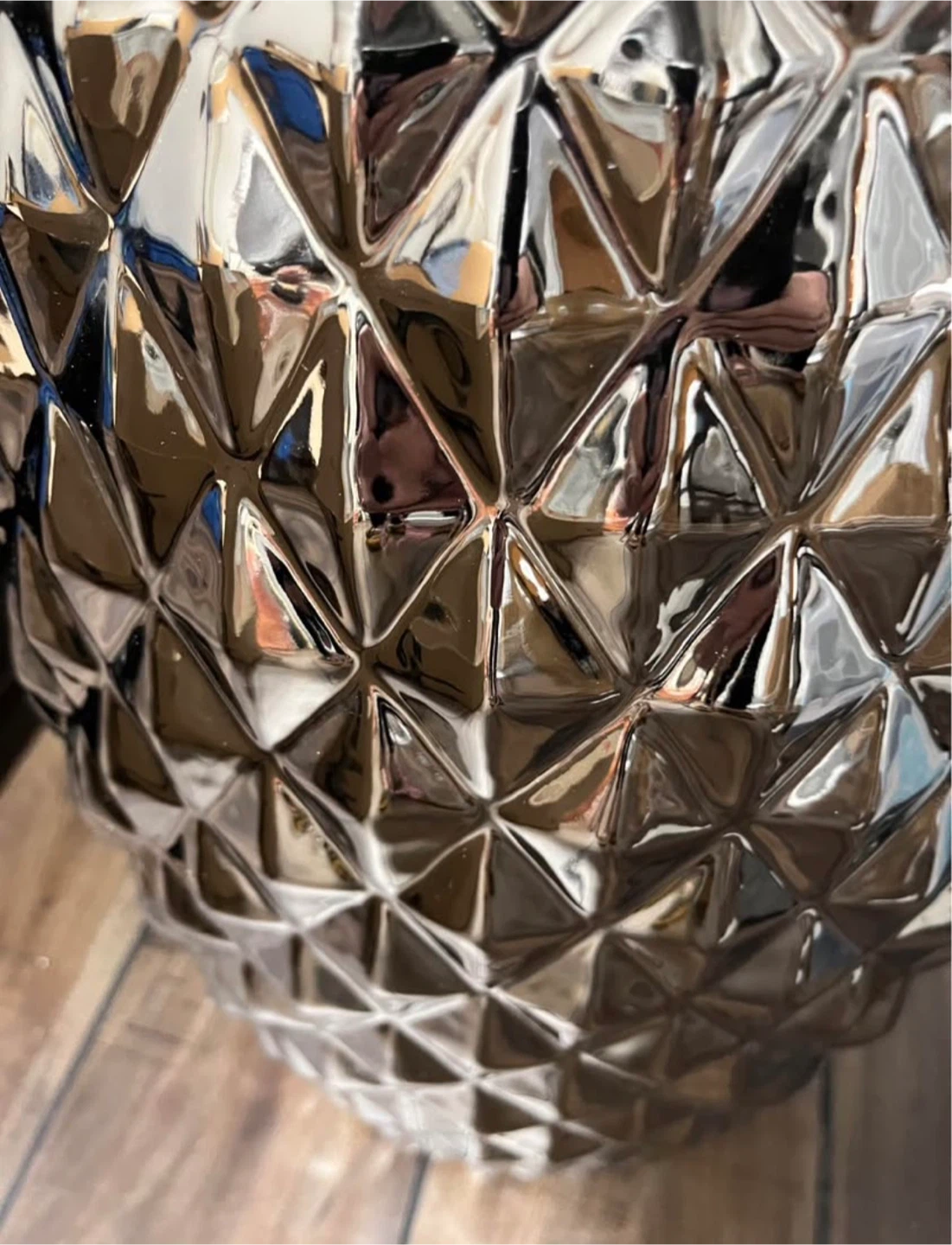 Brand new ceramic /silver glaze patio stool - photo 4
