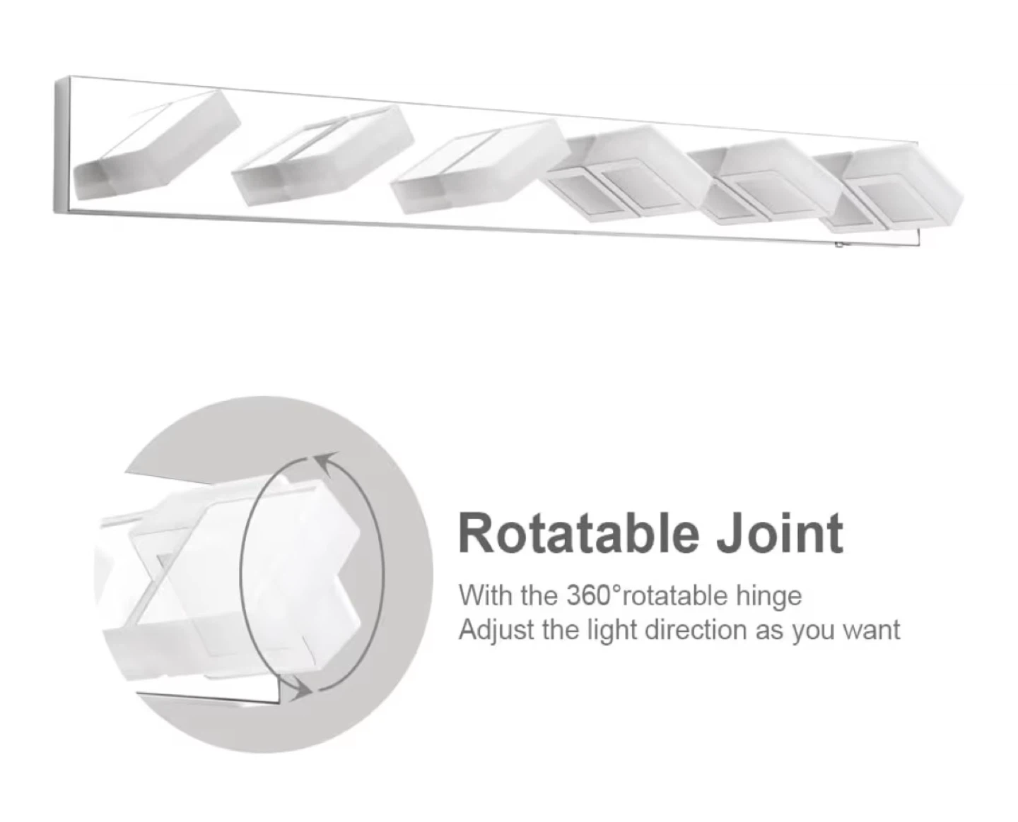 Modern LED Vanity Light Fixture - Dimmable & Adjustable - photo 4