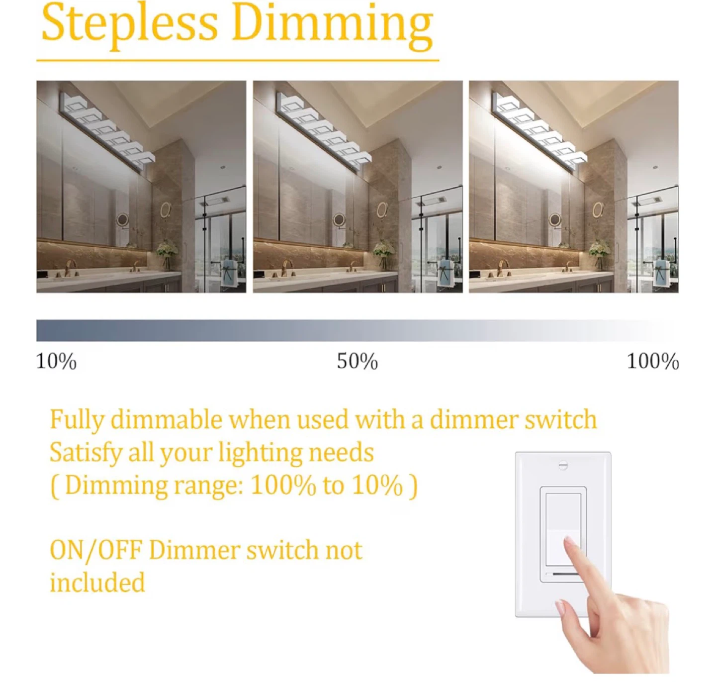 Modern LED Vanity Light Fixture - Dimmable & Adjustable - photo 3