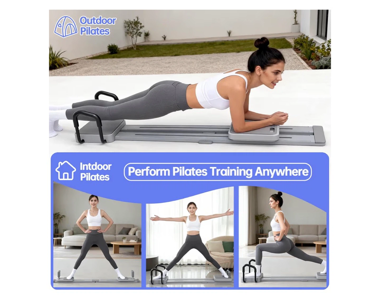 3-in-1 Pilates Reformer, Board, and Ski Machine - photo 2