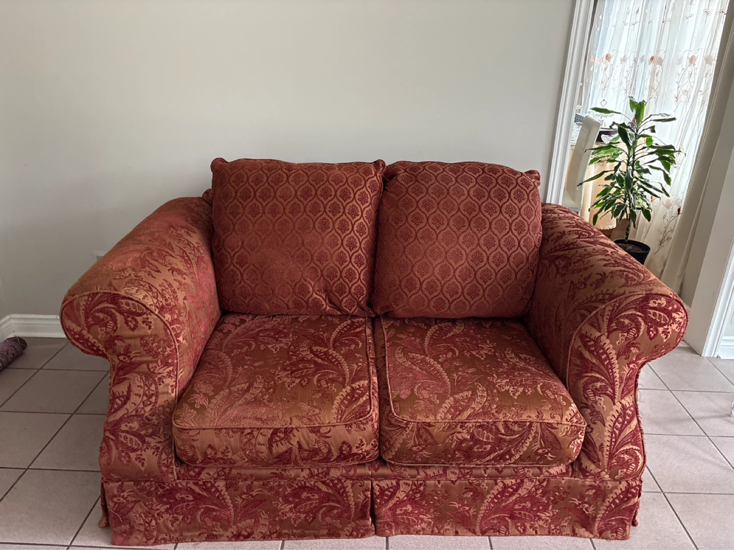 Floral Pattern Loveseat Sofa