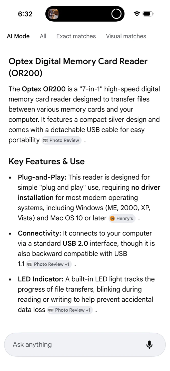 Optex OR200 7-in-1 Digital Memory Card Reader - photo 5