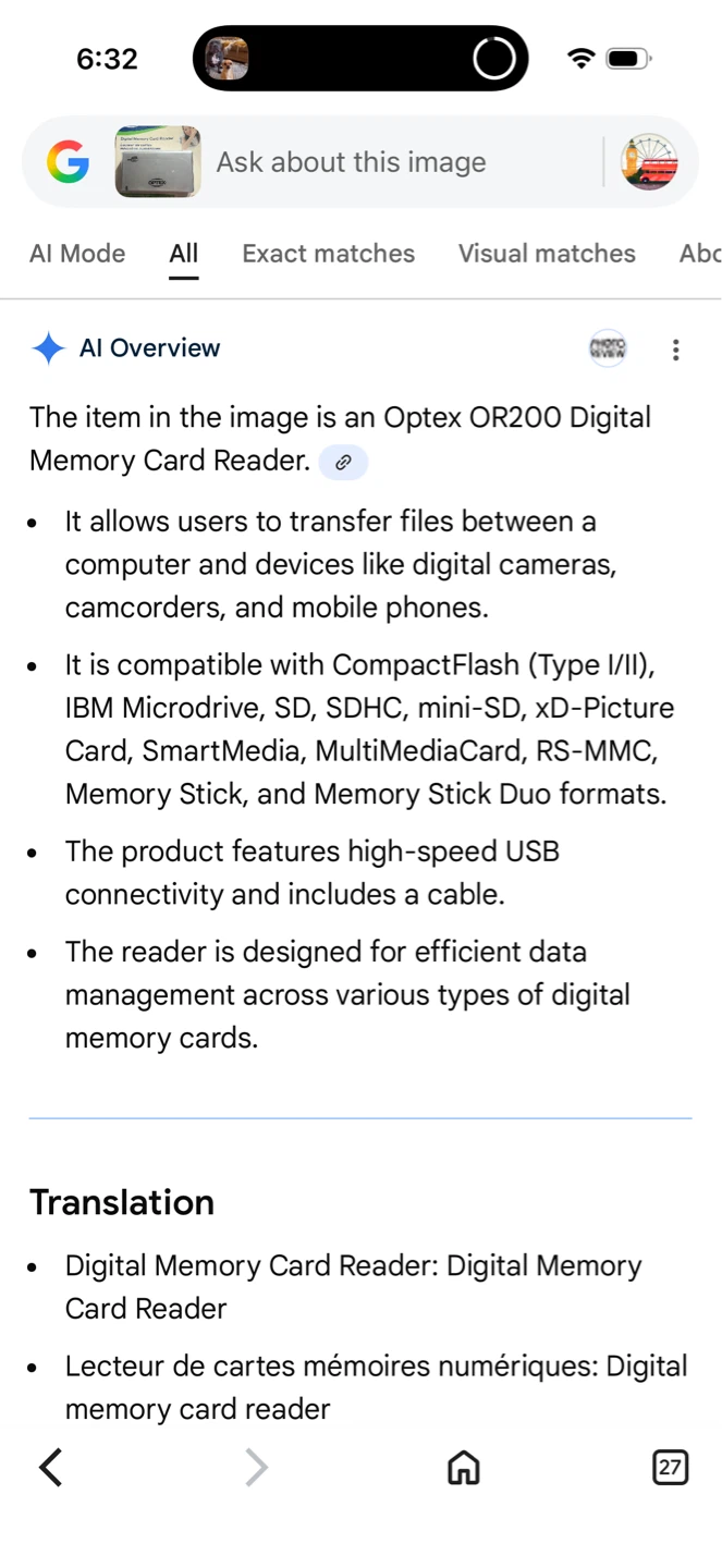 Optex OR200 7-in-1 Digital Memory Card Reader - photo 3