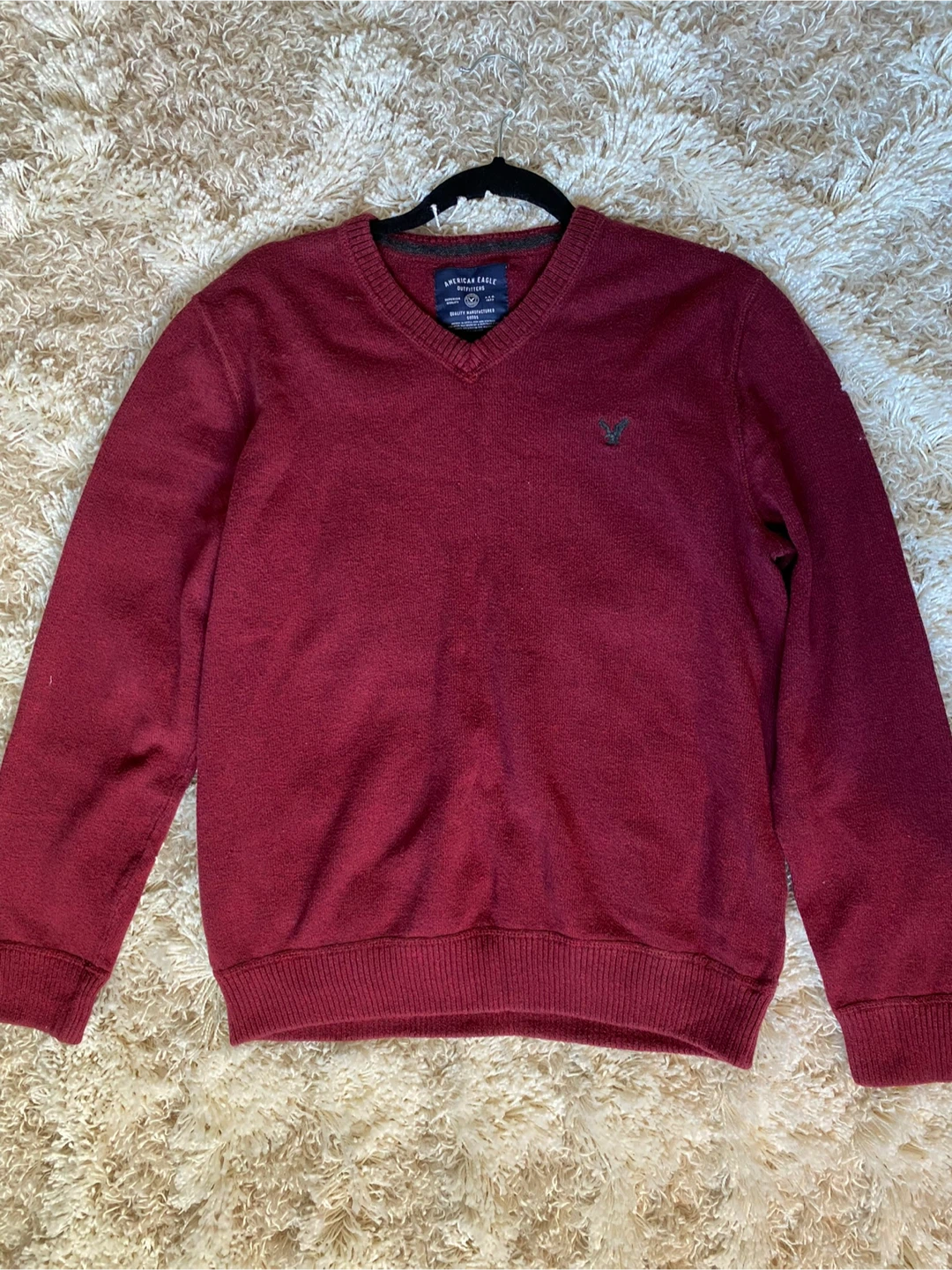 American Eagle Men's V-Neck Sweater Red Size M - photo 4
