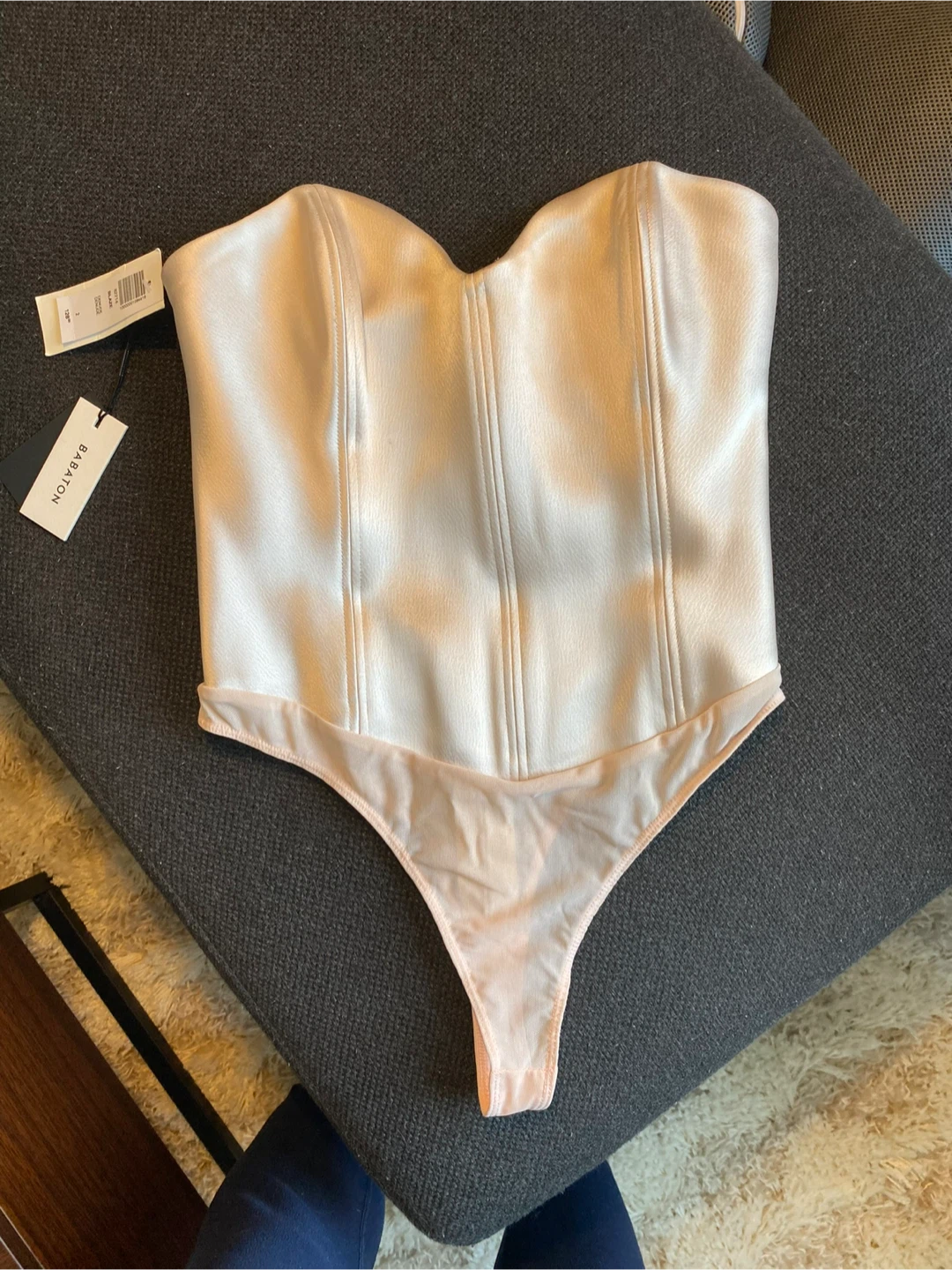 Babaton Corset Bodysuit - Pearl Pink