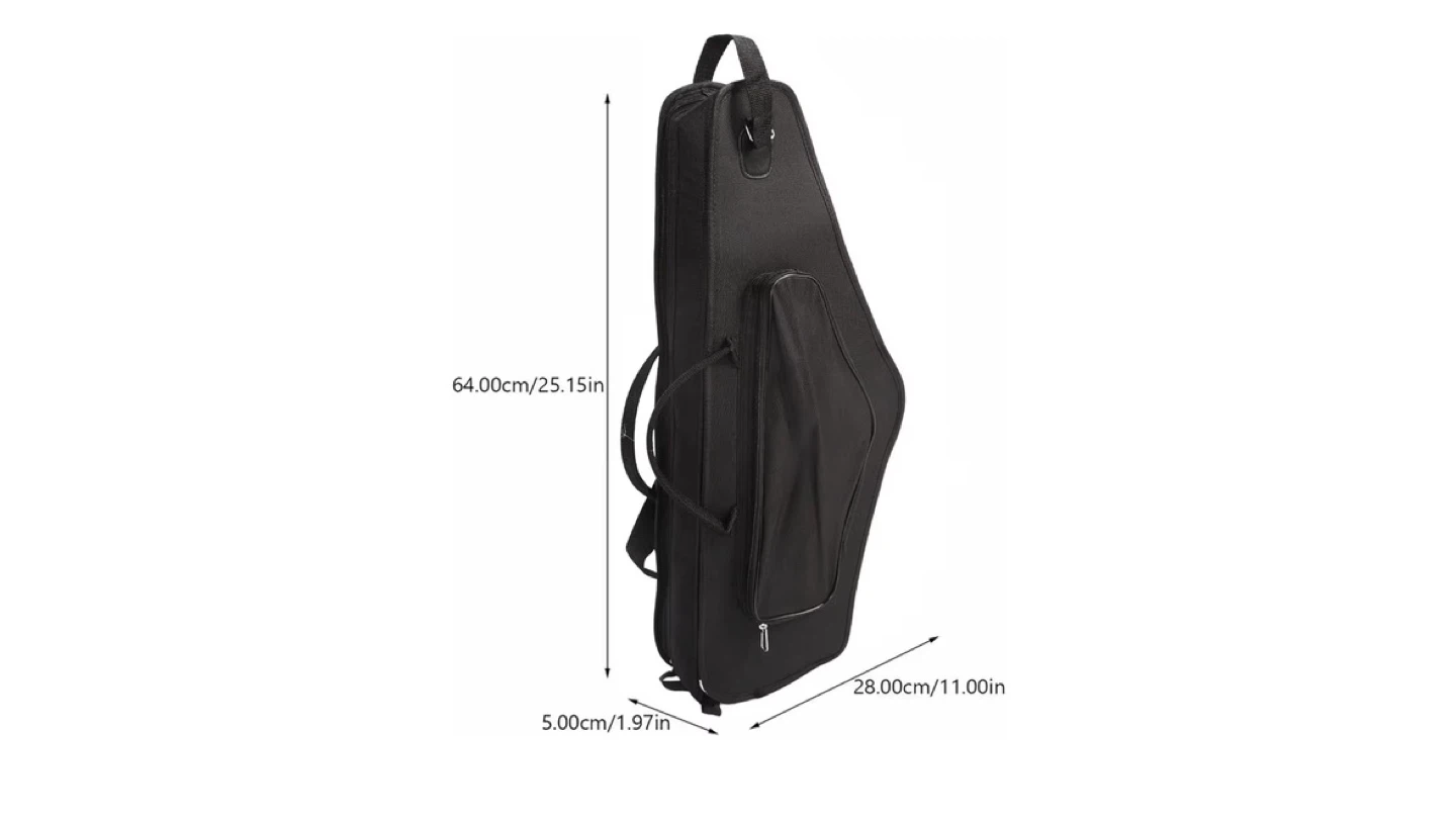 Black Alto Saxophone Case with Shoulder Strap - photo 2