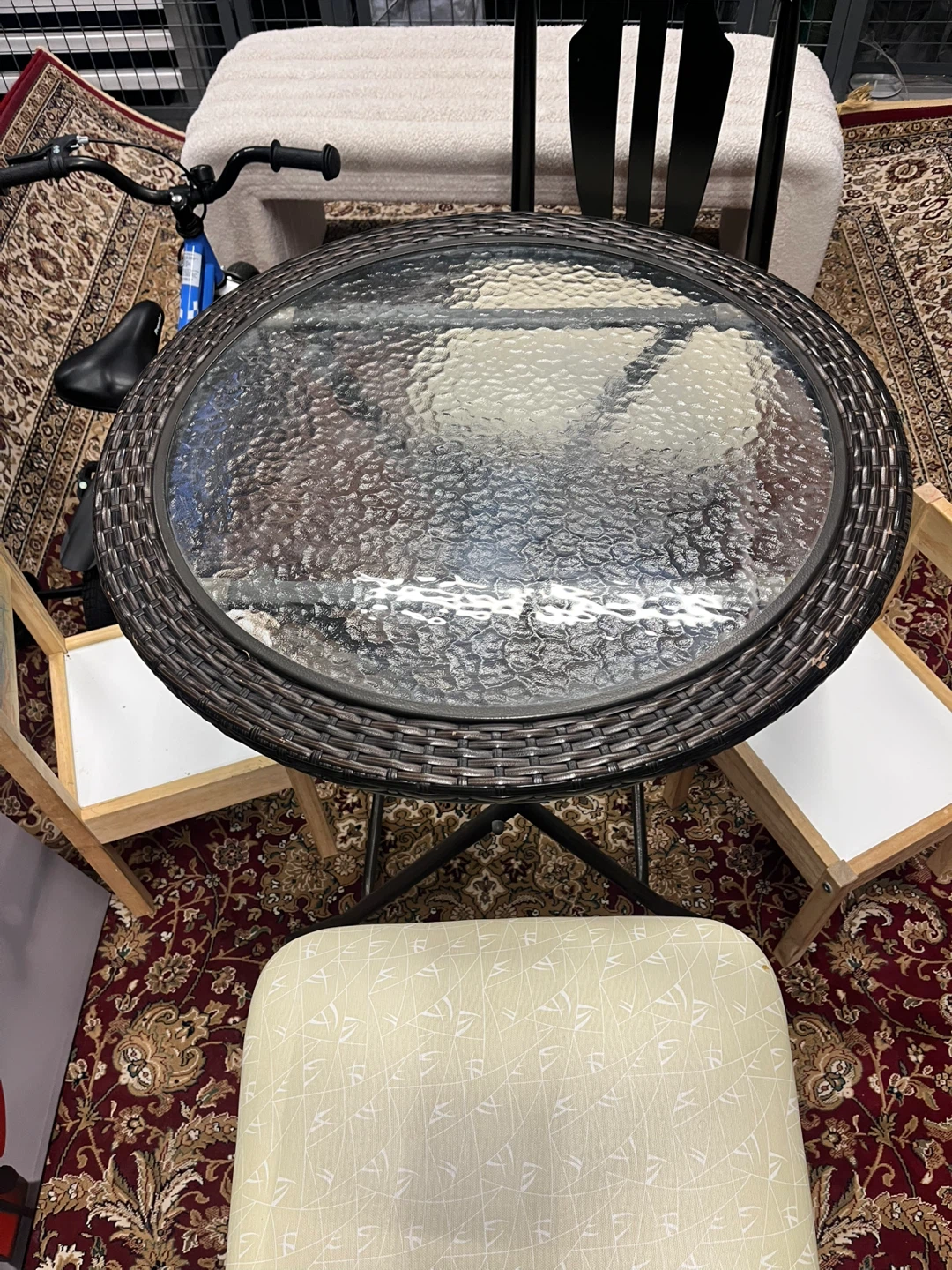 Round Glass Top Bistro Table and Chairs Set - photo 4
