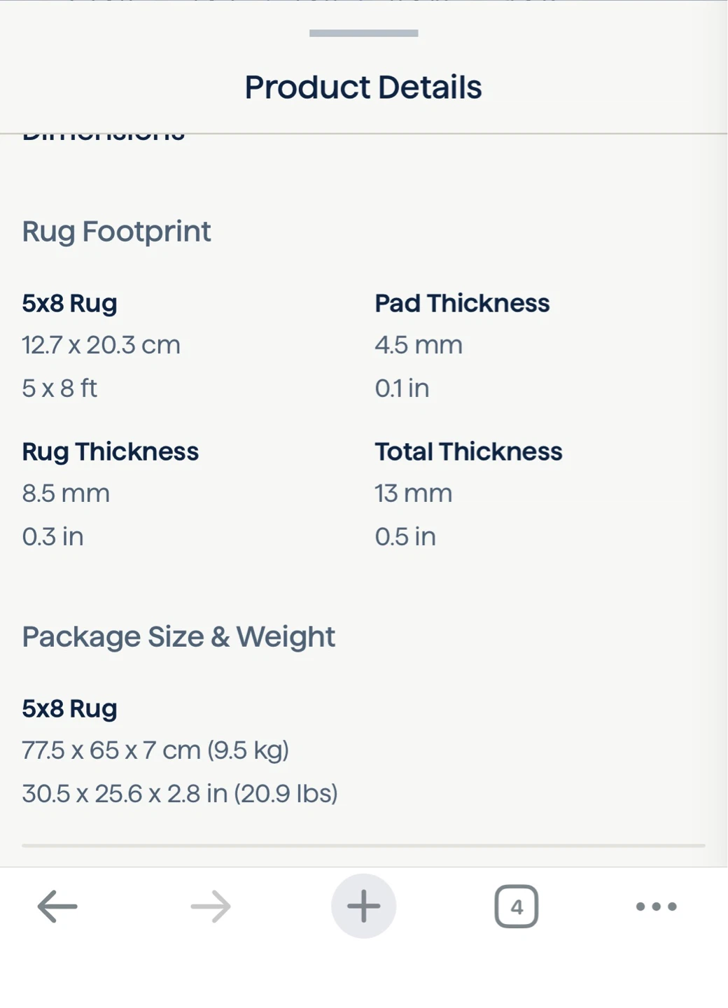 Cozey|Savannah Washable Rug - Blue Haze with rug pads underneath - photo 2