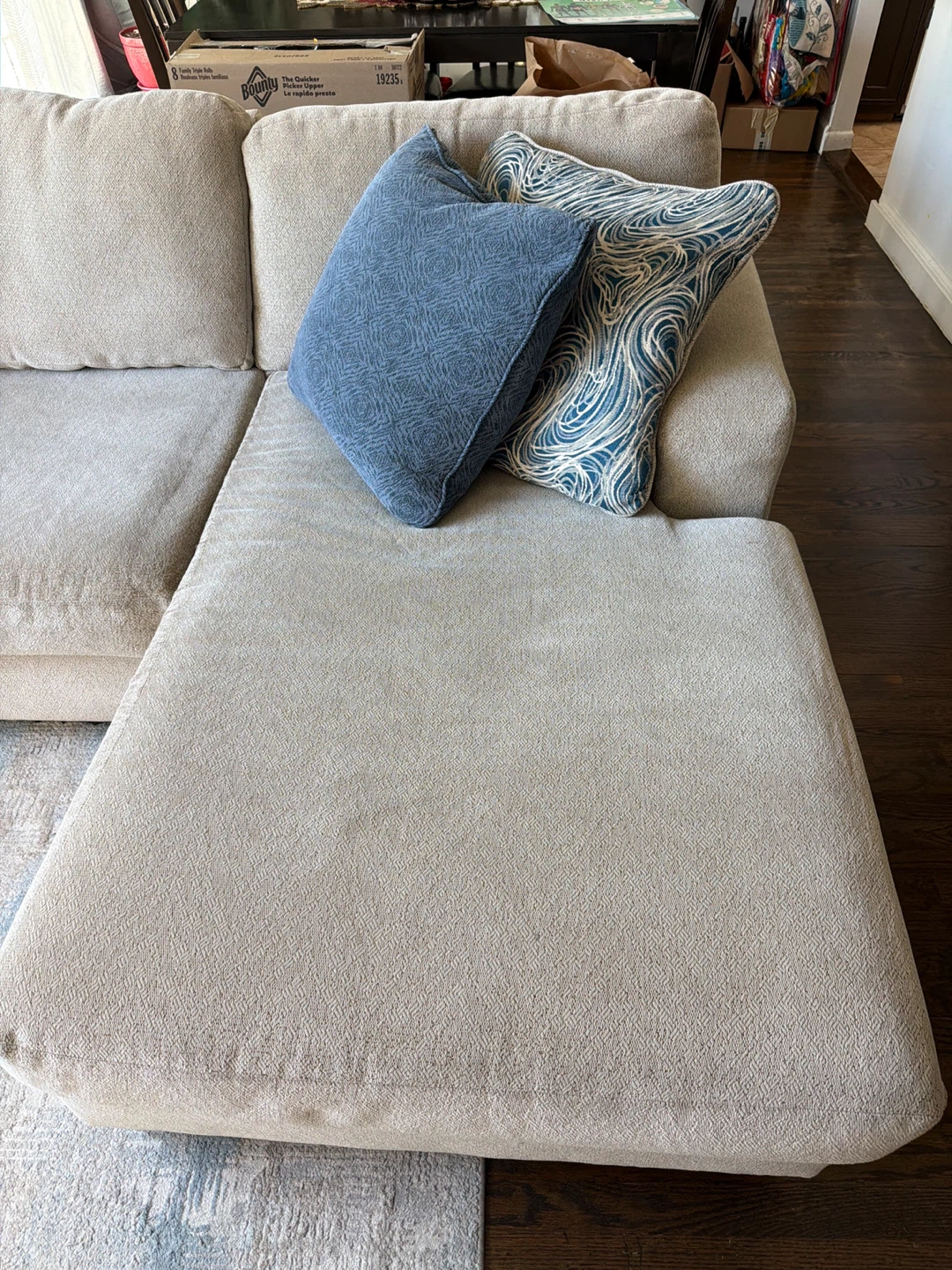 Cozy beige L-shaped sectional for sale - photo 2