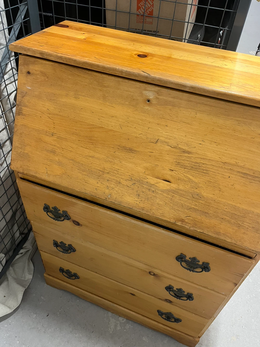 Wooden Secretary Desk with 3 Drawers - photo 2