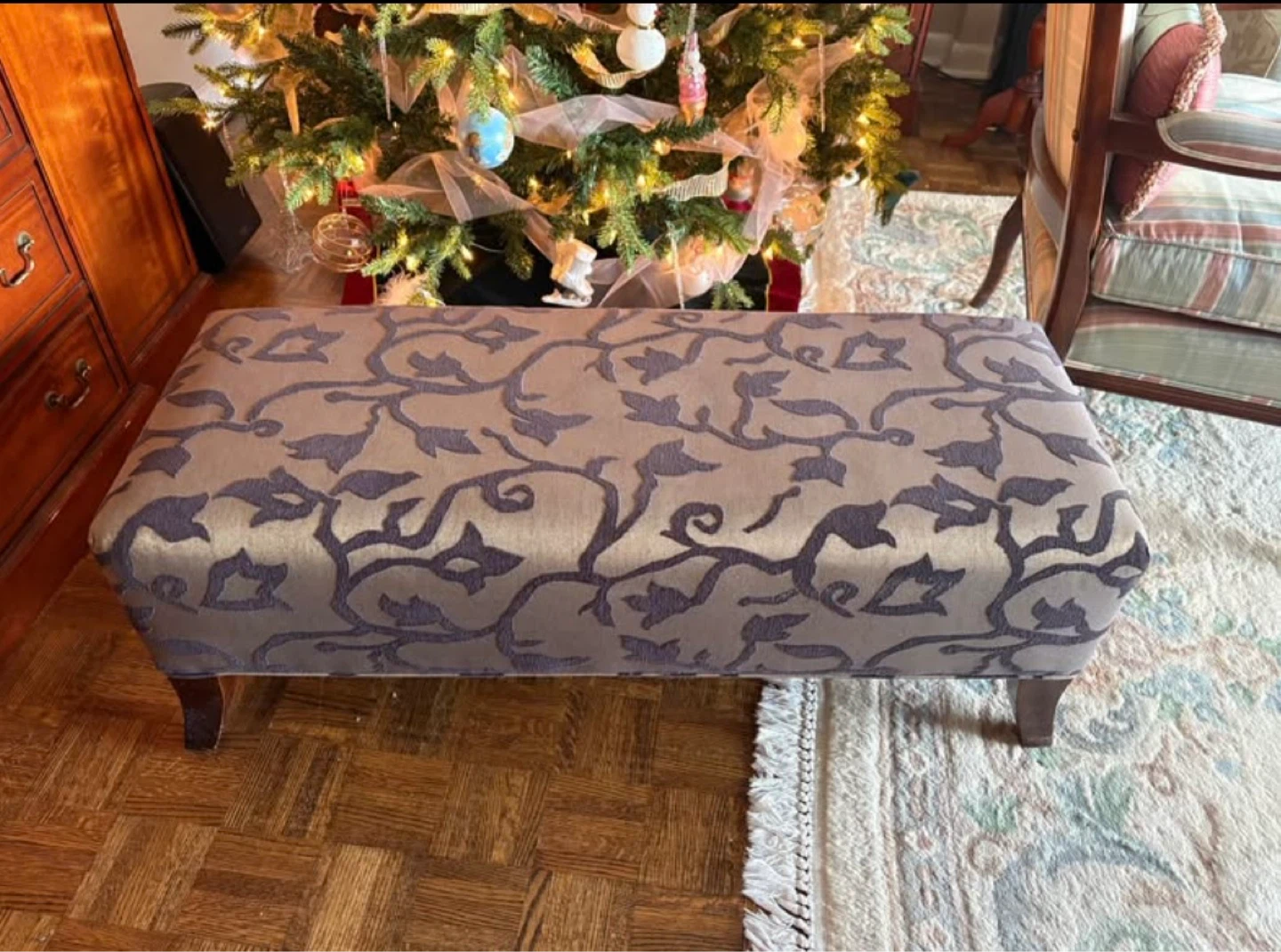 Beautiful Upholstered fireside bench