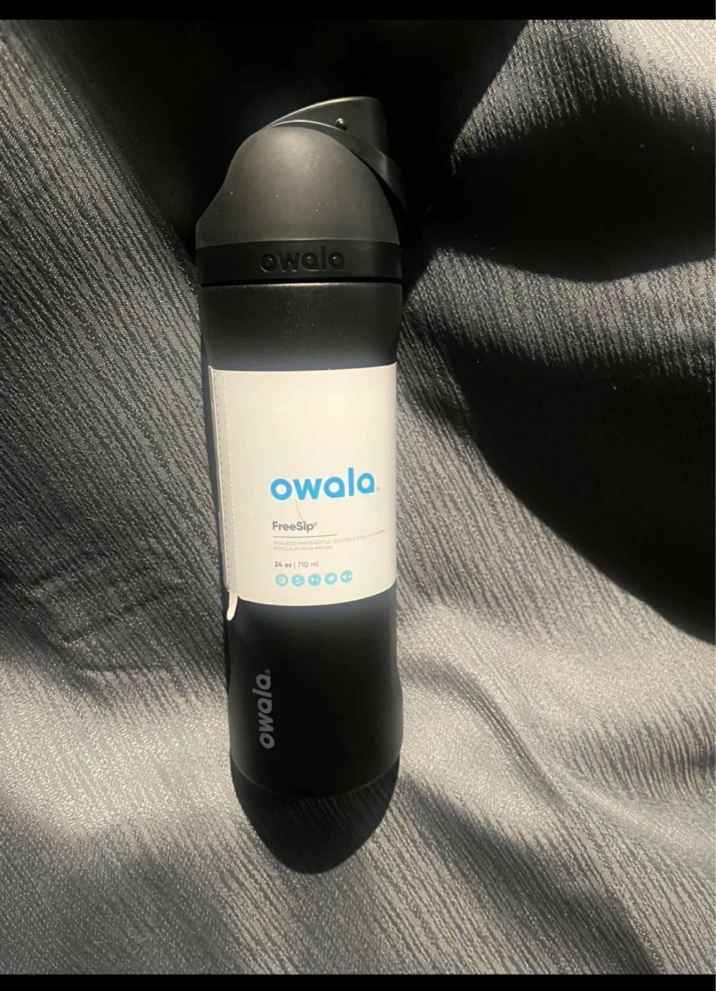Owala FreeSip Water Bottle - Black 24 oz