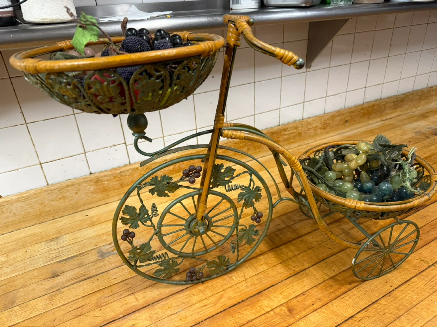 Decorative Bicycle Fruit Basket Stand - photo 2