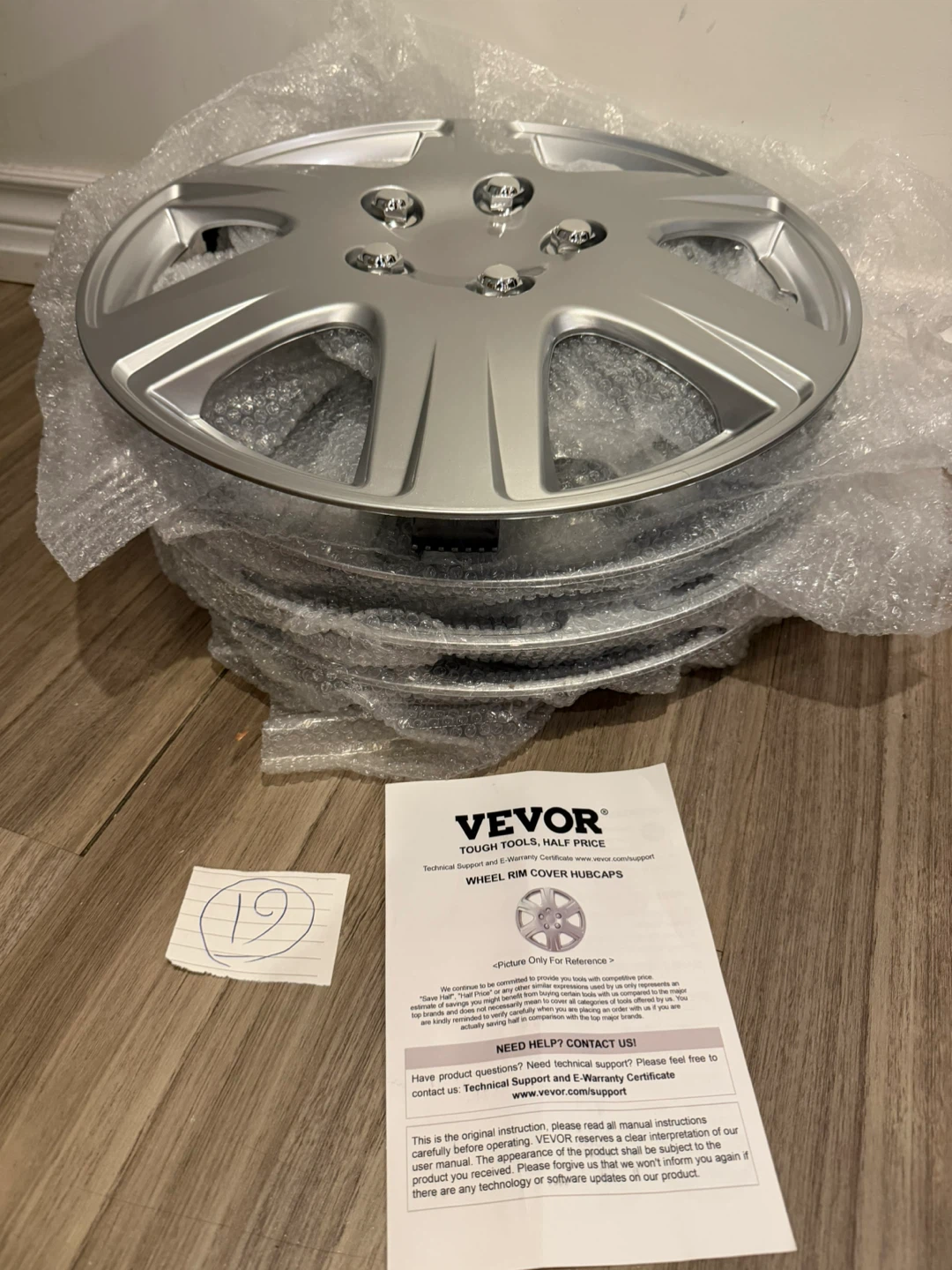 VEVOR Wheel Rim Cover Hubcaps Set - Silver - photo 2