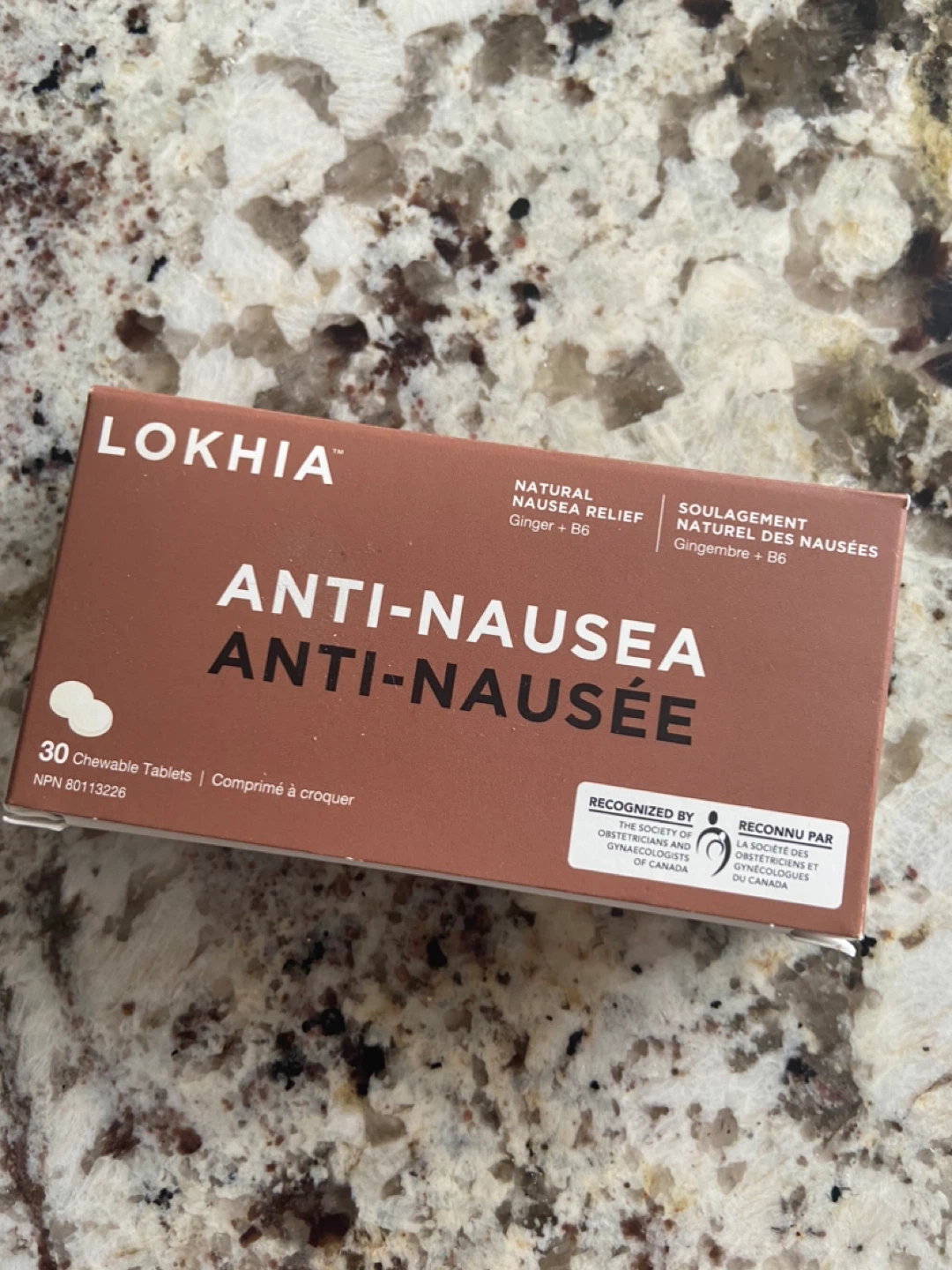 Lokhia Anti-Nausea Chewable Tablets - Natural Relief Ginger + B6