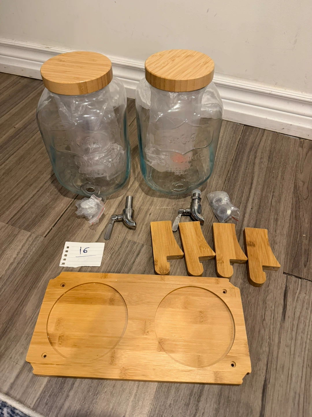Vevop Beverage Dispenser with Wooden Stand - photo 3