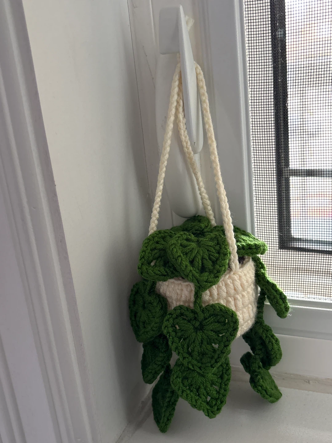 Handmade Aesthetic Crochet Hanging Plant🤍 - photo 2