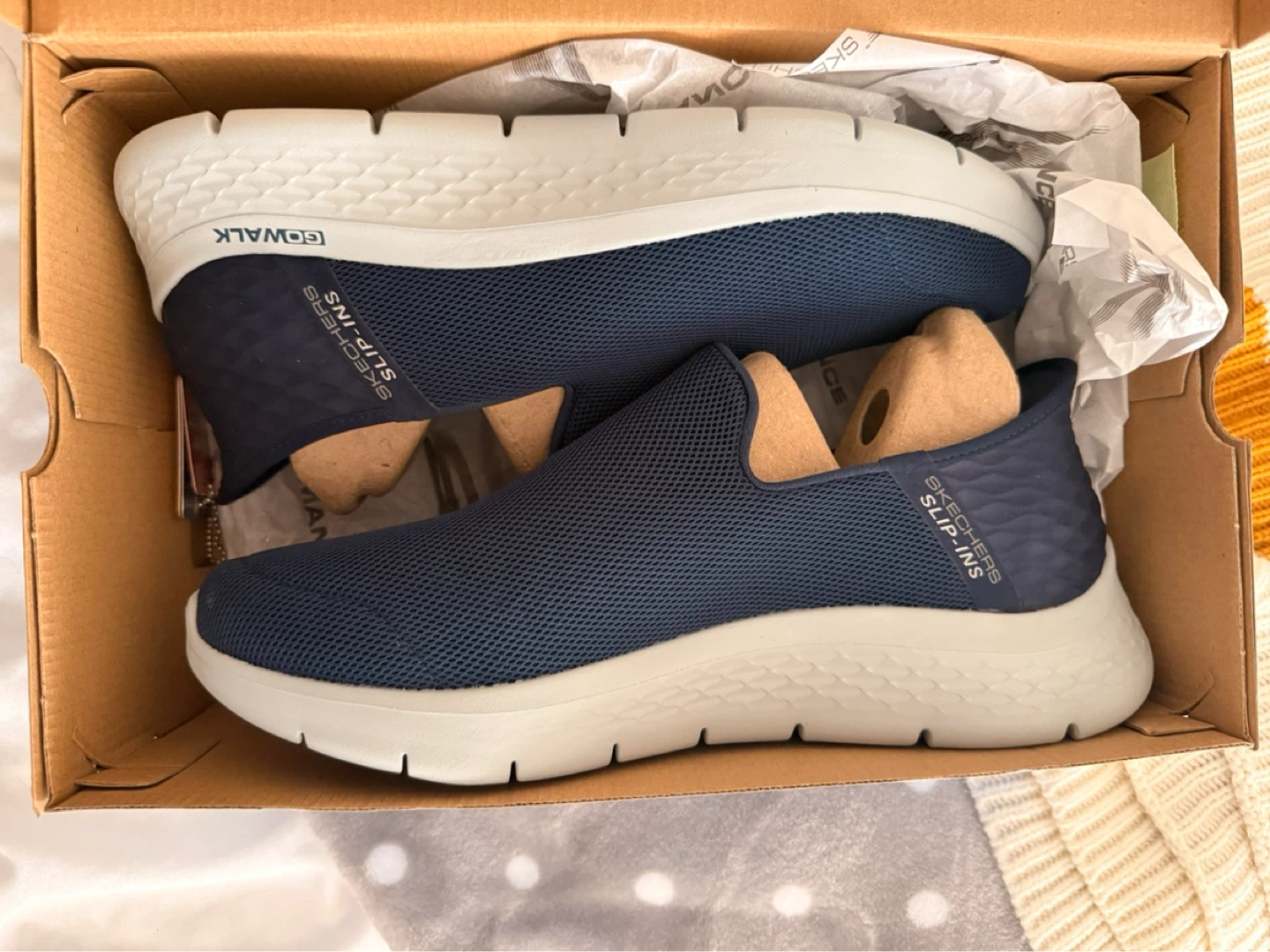Skechers GO WALK FLEX Slip-ins Men's Shoes - Navy Size 10.5
