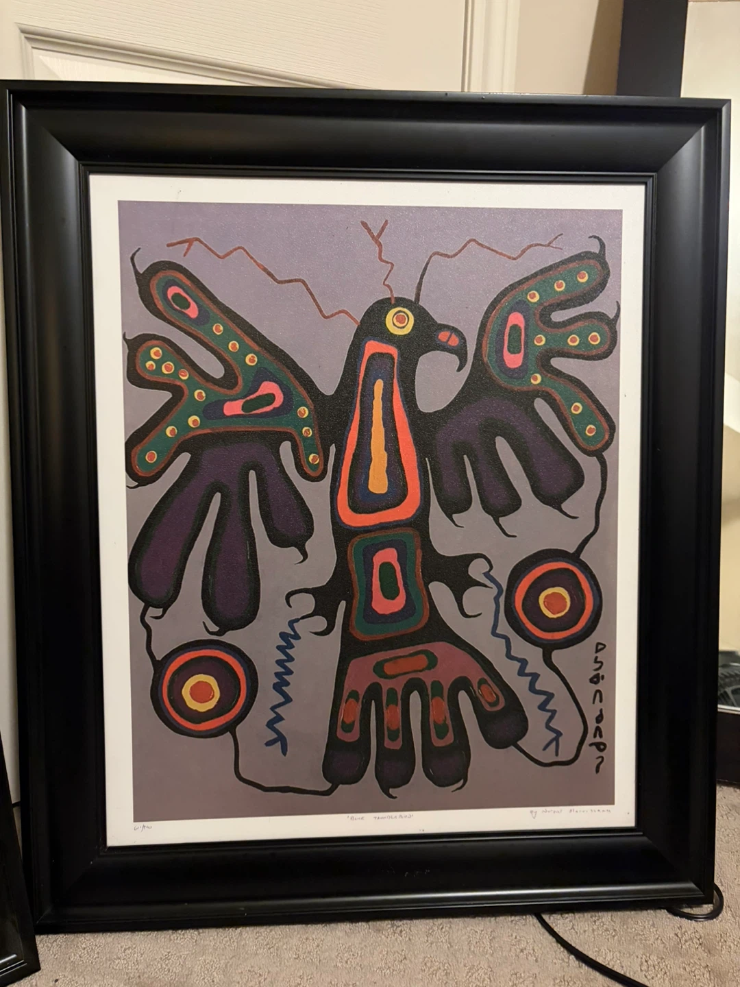 Framed Artwork - "Blue Thunder Bird"