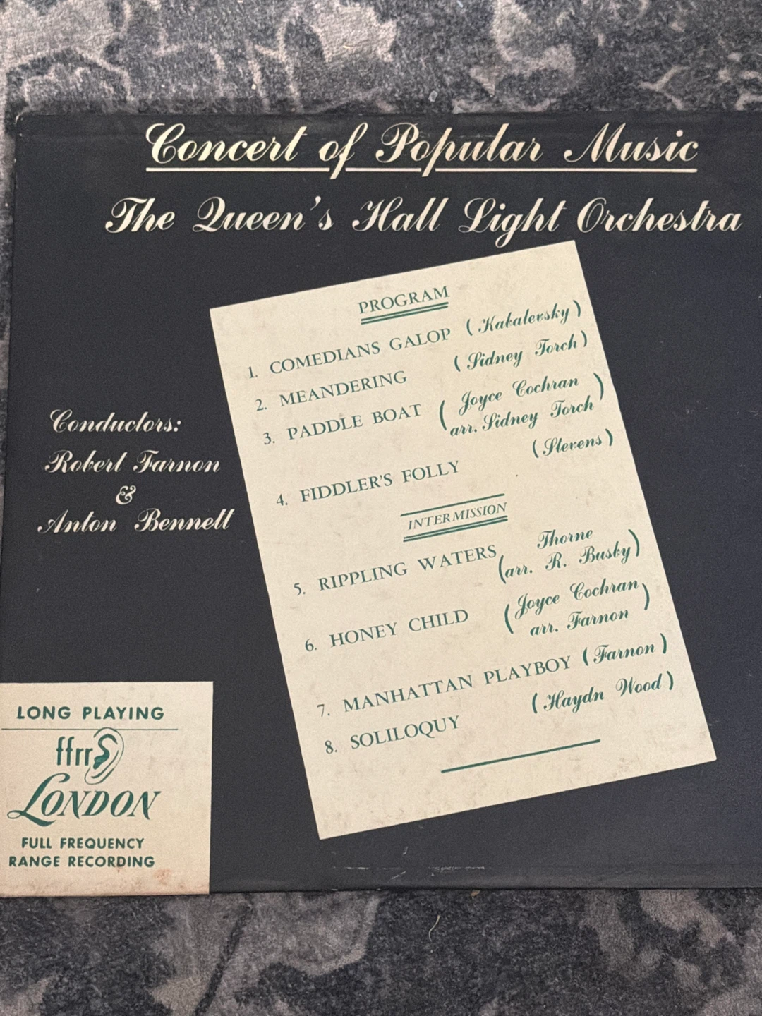 Orchestra Concert of Popular Music LP Record