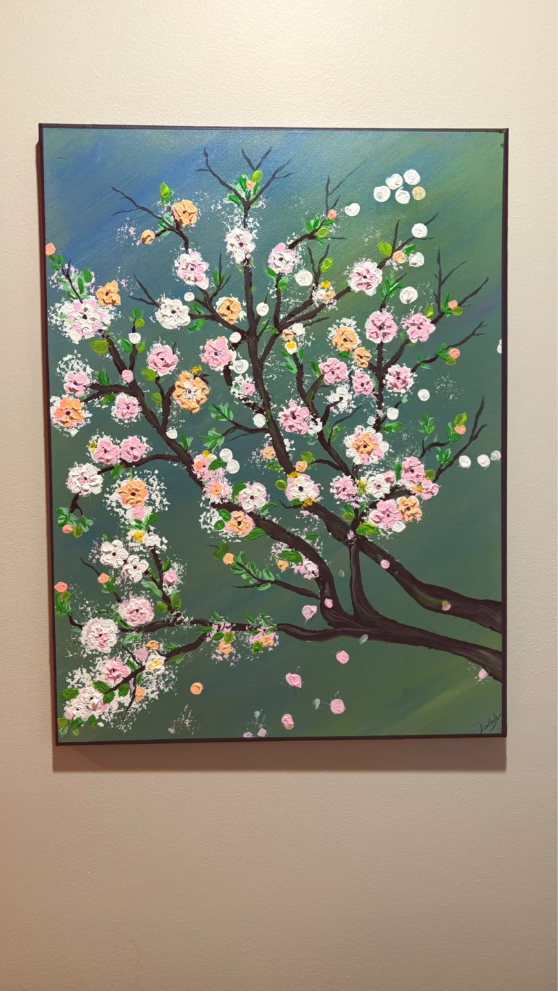 Original Painting - Cherry Blossom Tree Art