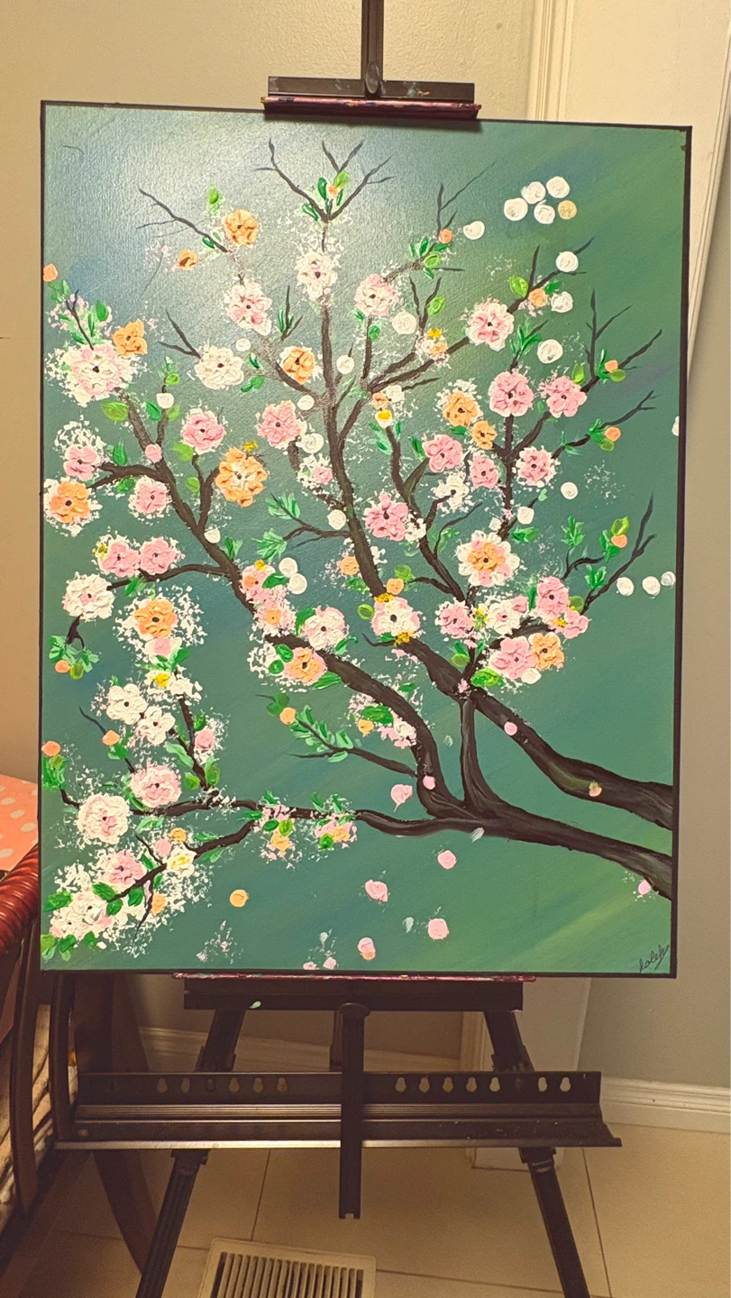 Original Painting - Cherry Blossom Tree Art - photo 2