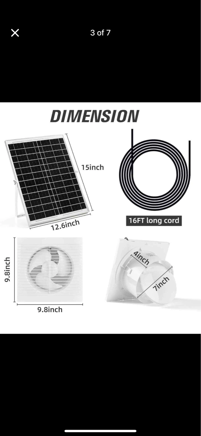 Solar Powered Ventilation Fan - photo 3