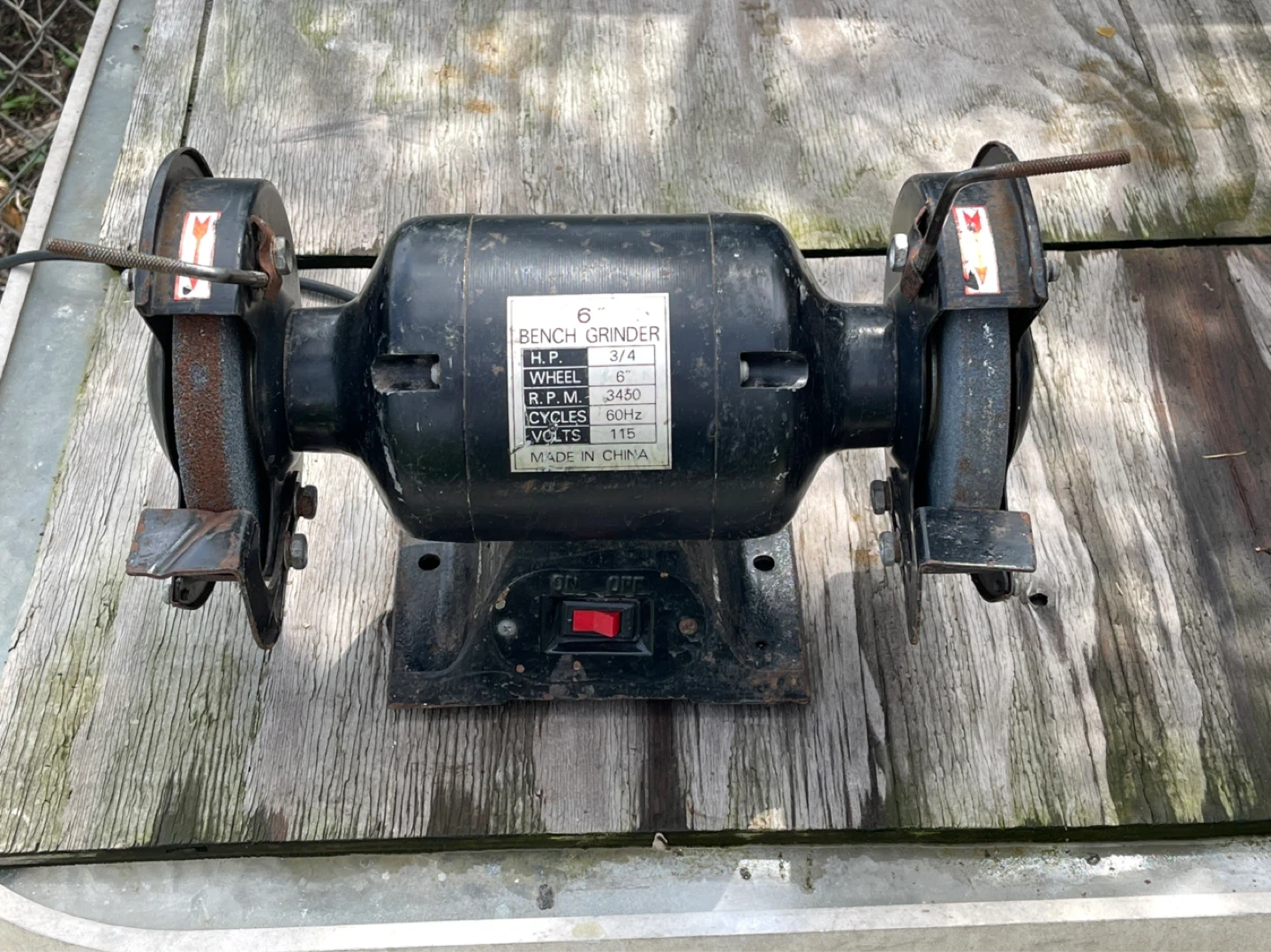6" Bench Grinder 3/4 HP