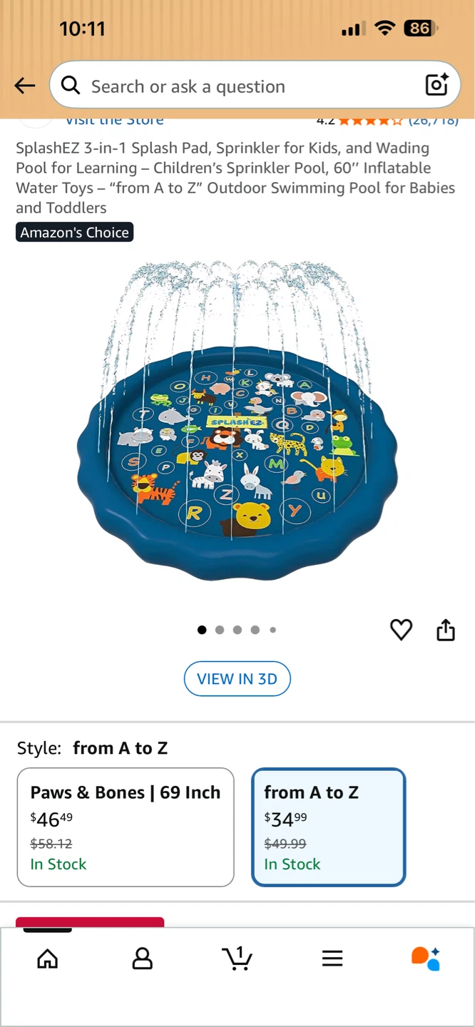 SplashEZ 3-in-1 Splash Pad Sprinkler Pool 60 Inch - photo 2