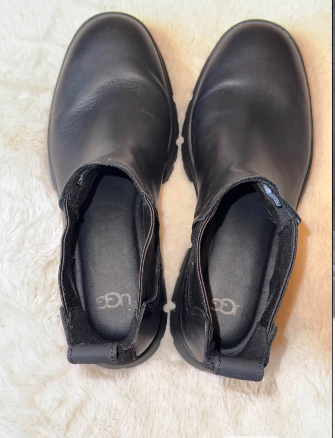 UGG Black Leather Chelsea Boots - Women's Size 8 - photo 5