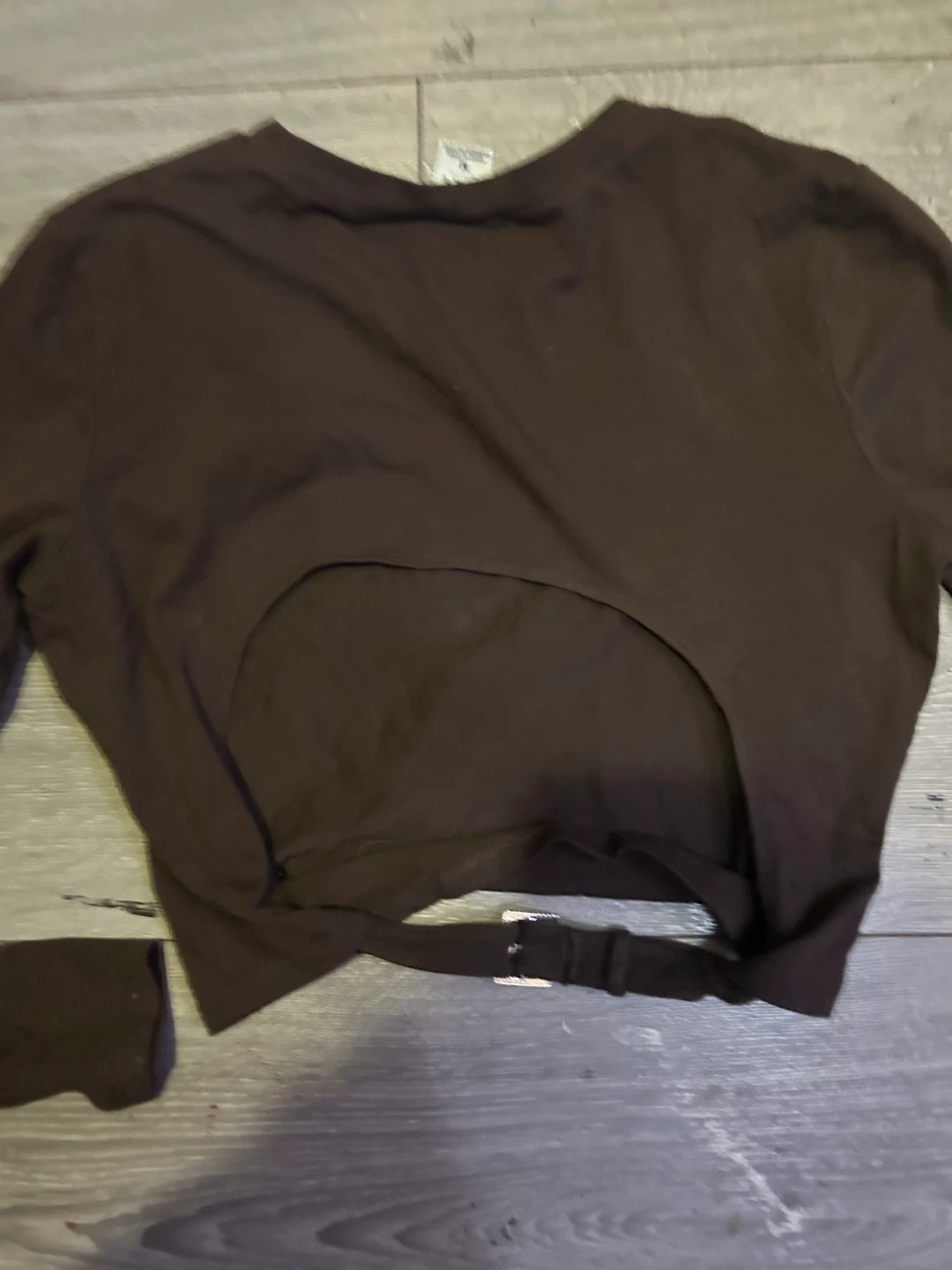 ZINE Long Sleeve Cutout Crop Top - Size M - photo 3