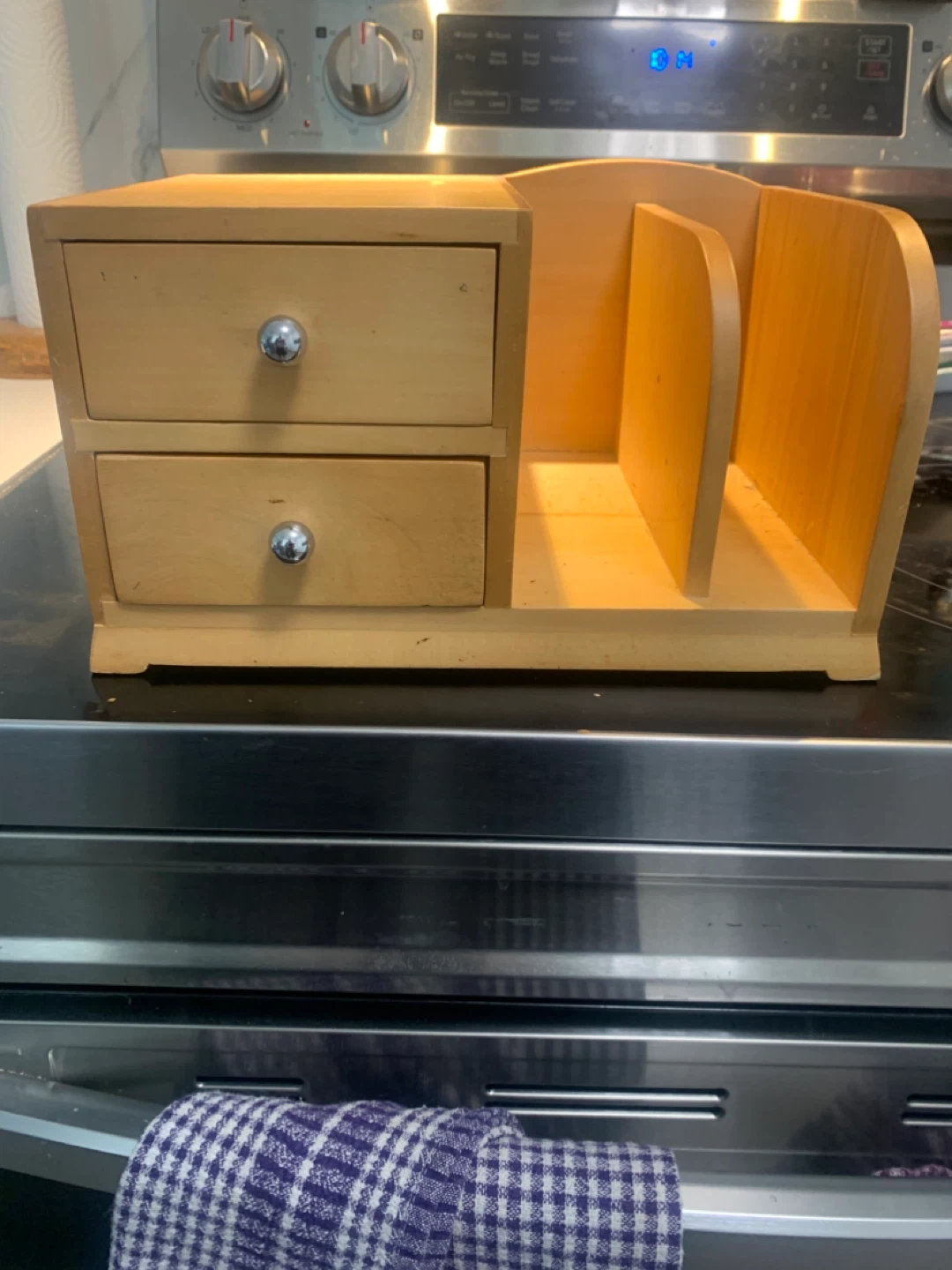 Wooden Desk Organizer with 2 Drawers