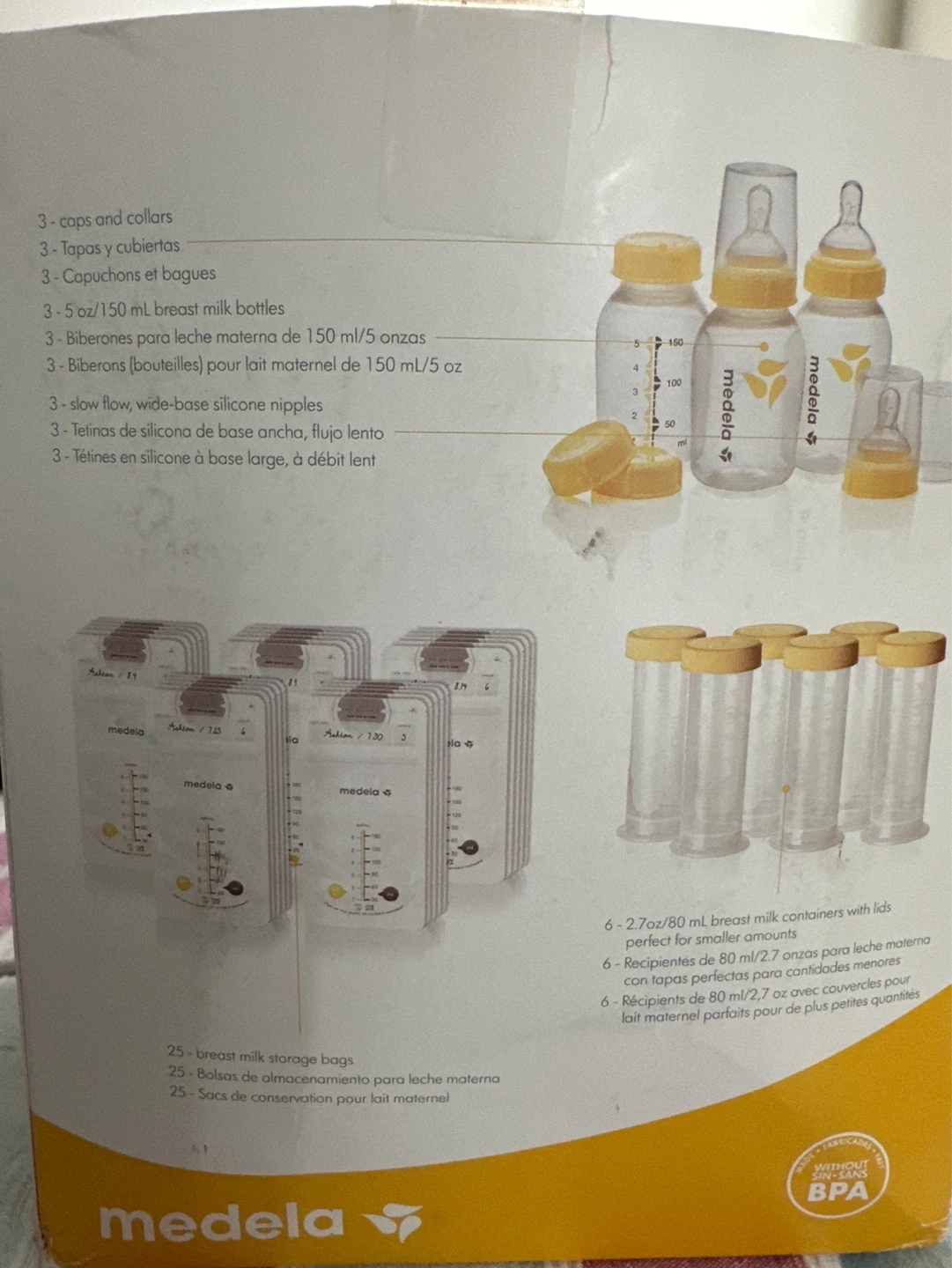 Medela Set with Bottles and Storage Containers