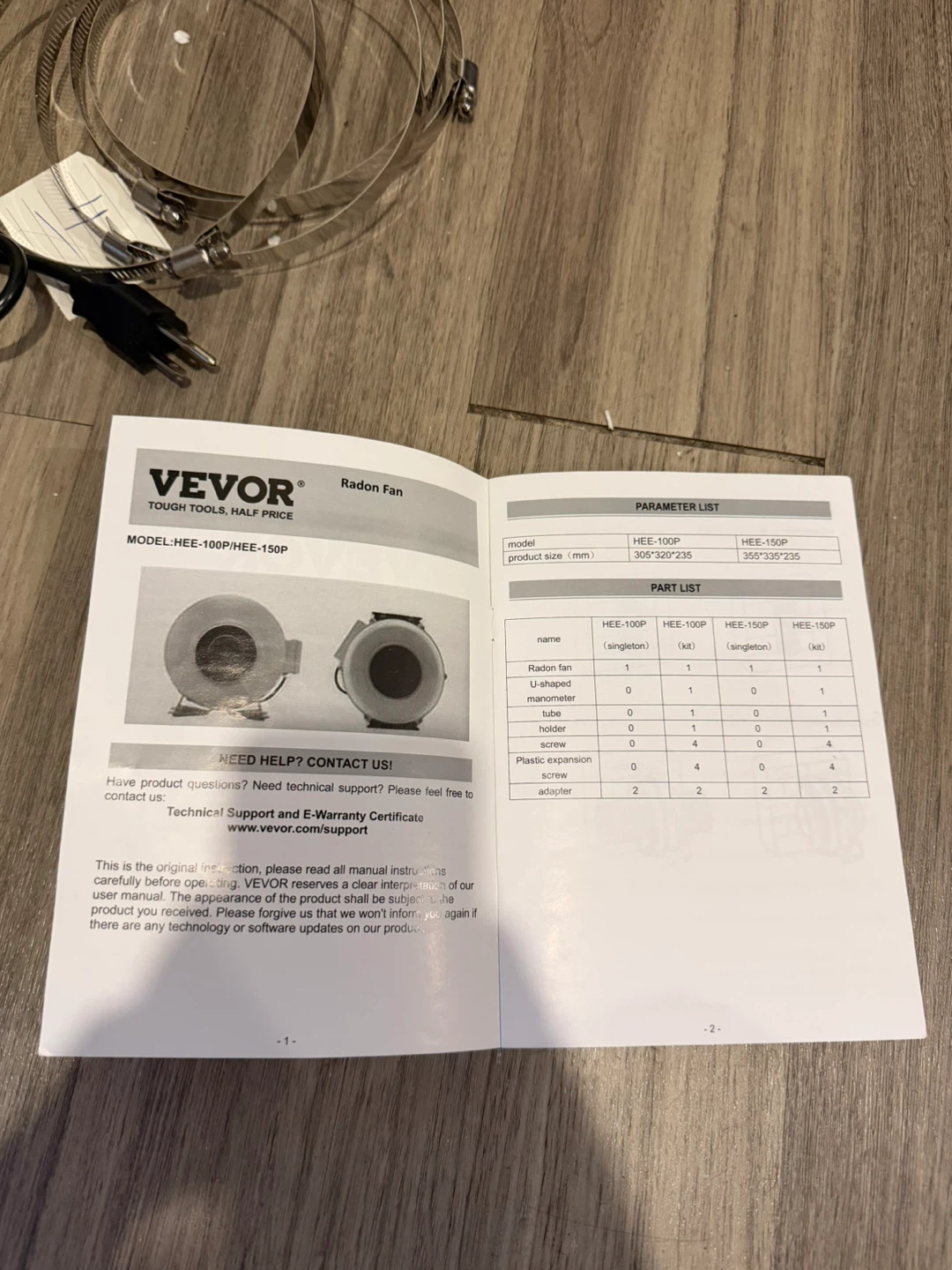 Vevor Radon Fan HEE-100P - photo 3