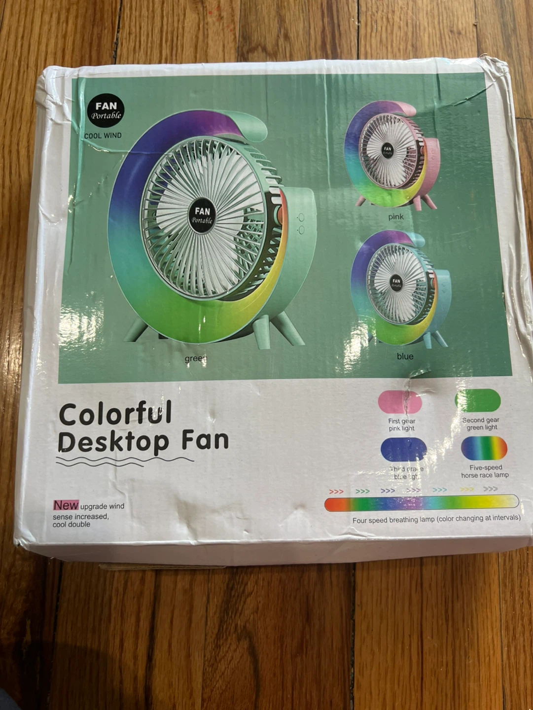 Colorful Desktop Fan with Atmosphere Lamp - photo 2
