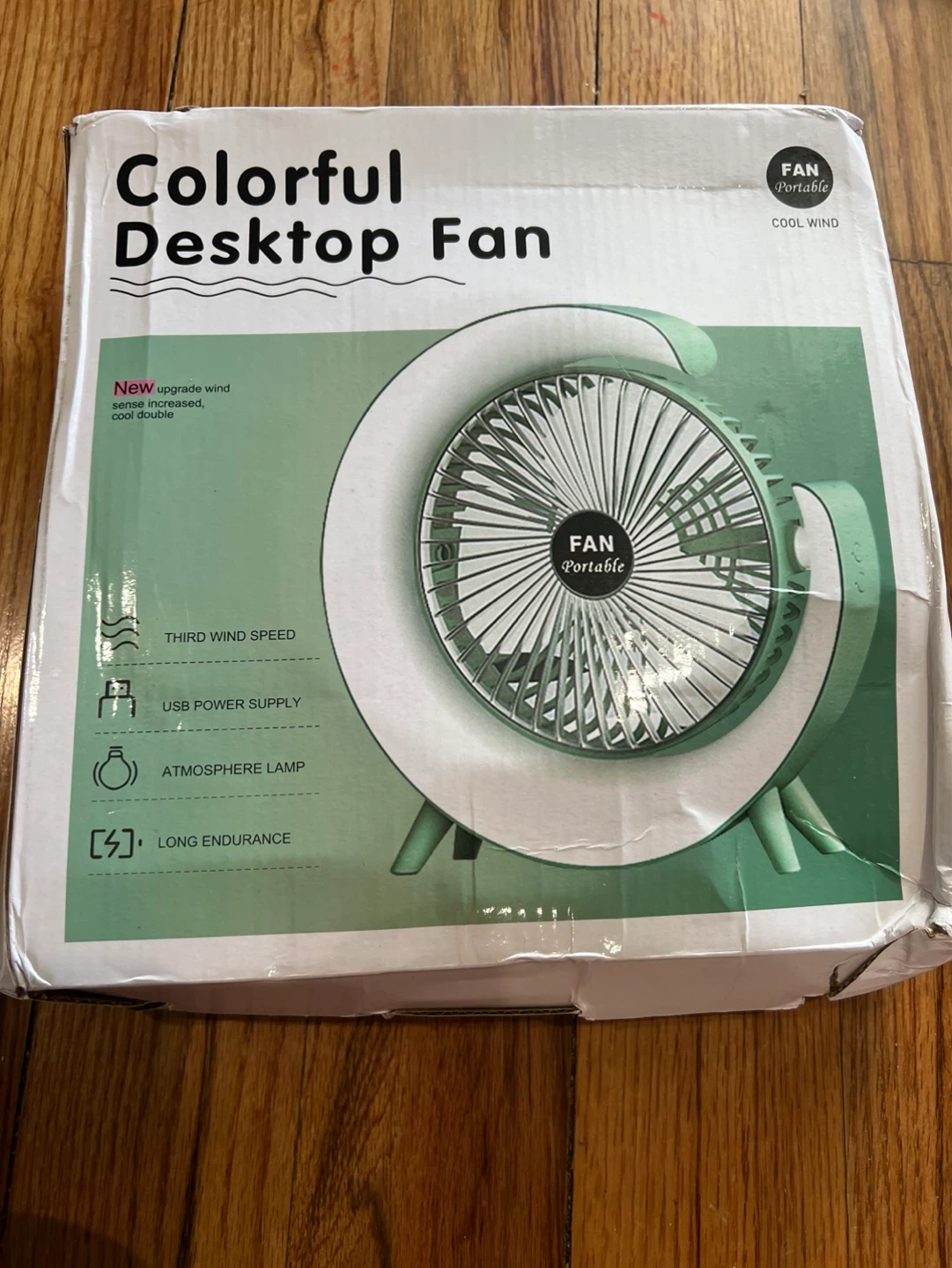Colorful Desktop Fan with Atmosphere Lamp