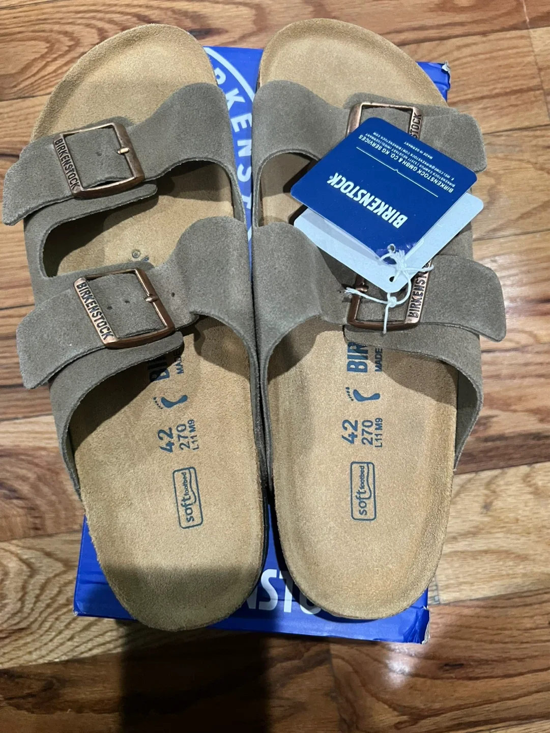 Birkenstock Boston Suede Sandals Grey Size 42 US L11 - photo 4