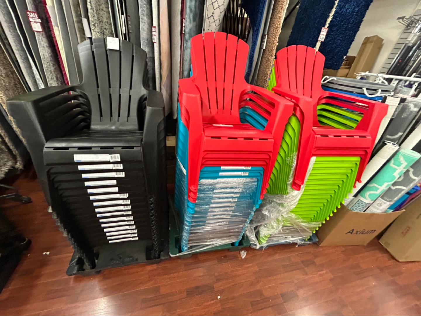 Plastic Adirondack Chairs - Red, Teal, Green - photo 3